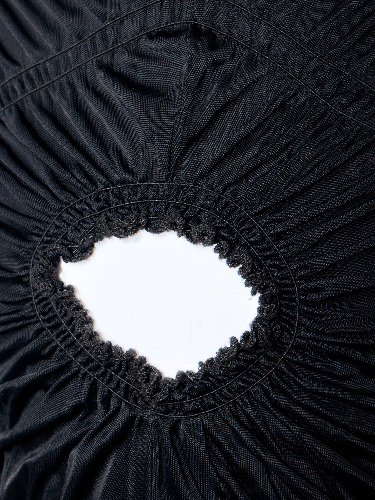 Vintage Black Ruched Cut Out Midi Dress