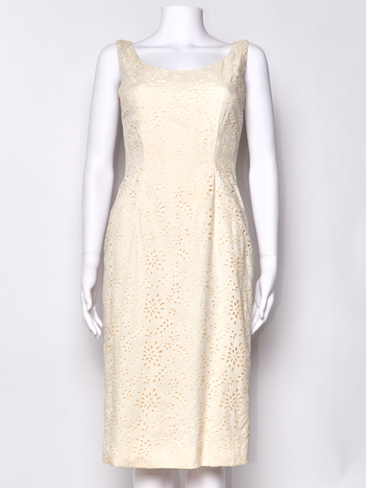 2000 Cream Embroidered Dress