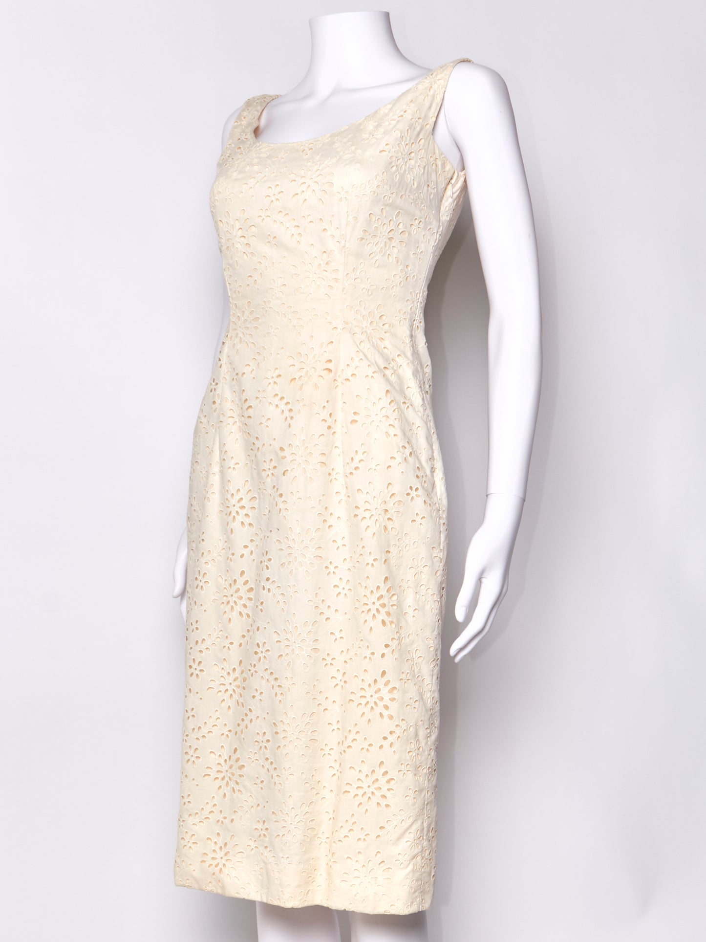 2000 Cream Embroidered Dress