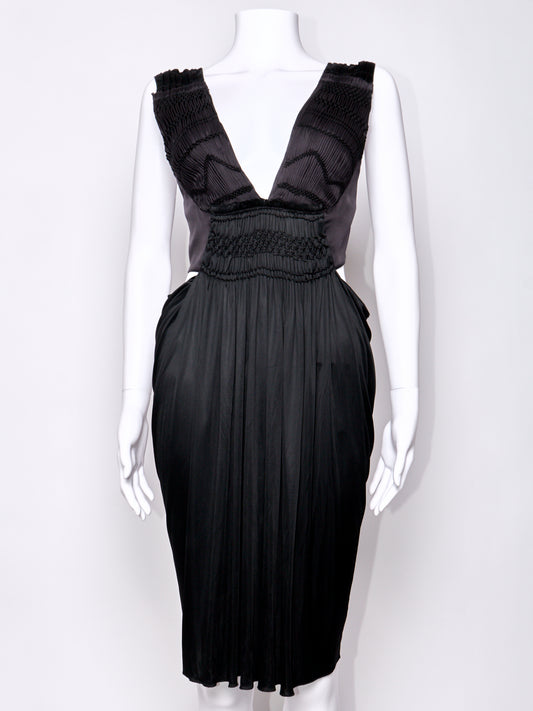 Spring 2004 Black Ruched Dress