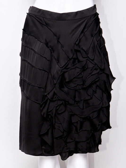2003 Embroidered Flower Silk Skirt