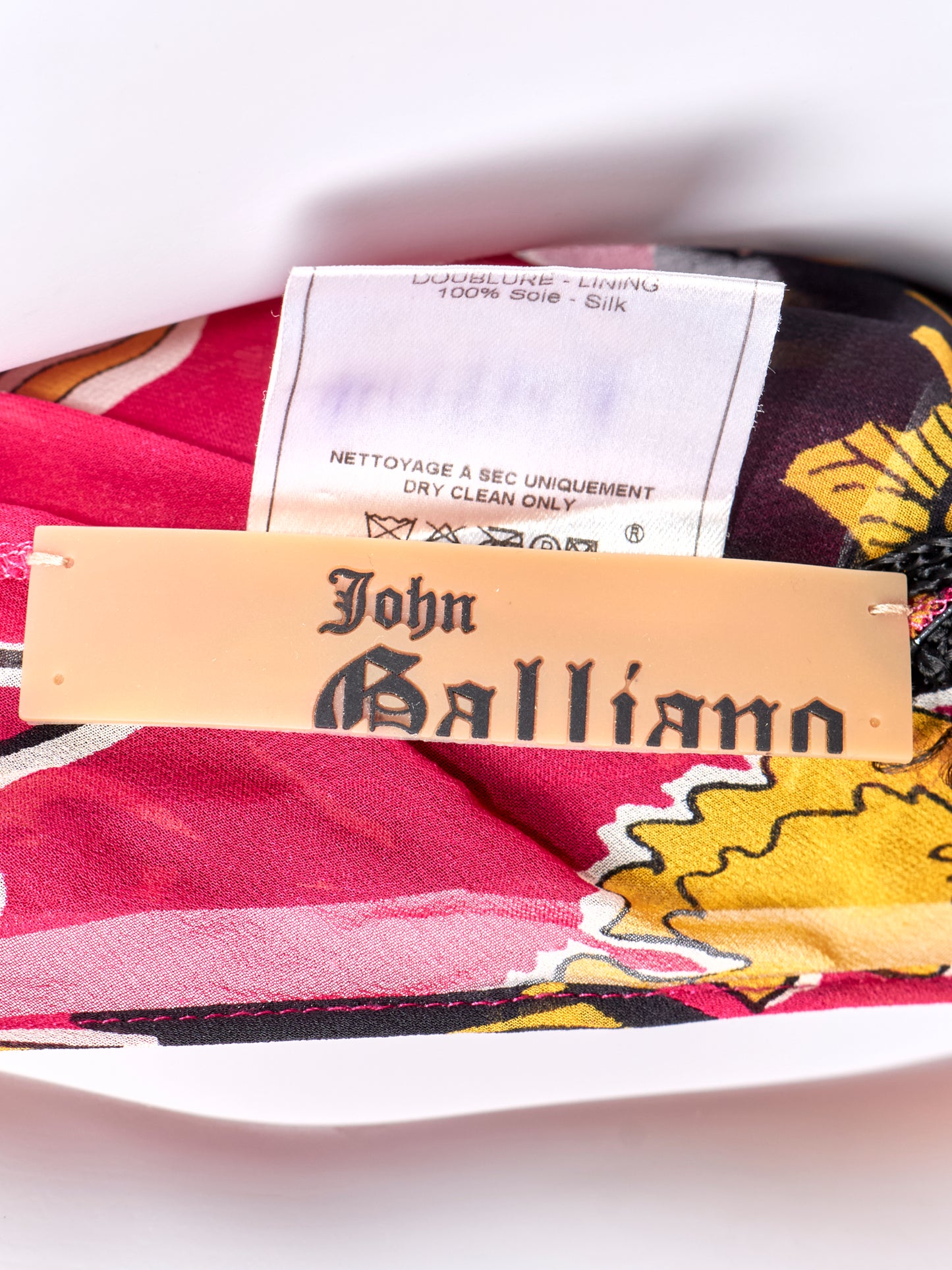 John Galliano Fall 2005 Pink Floral Silk Dress