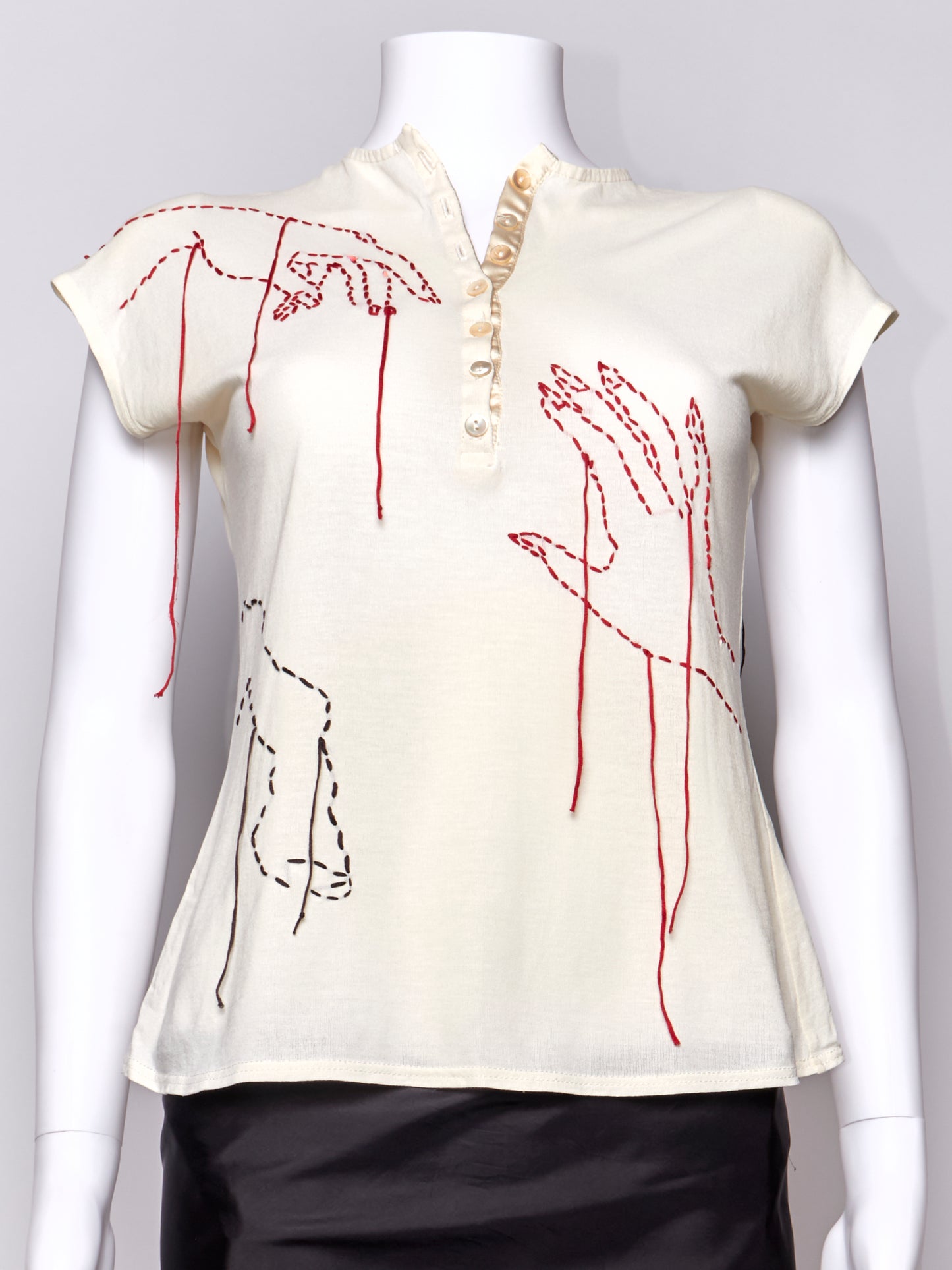 Spring 2000 Horse Hand Embroidered Horse Top