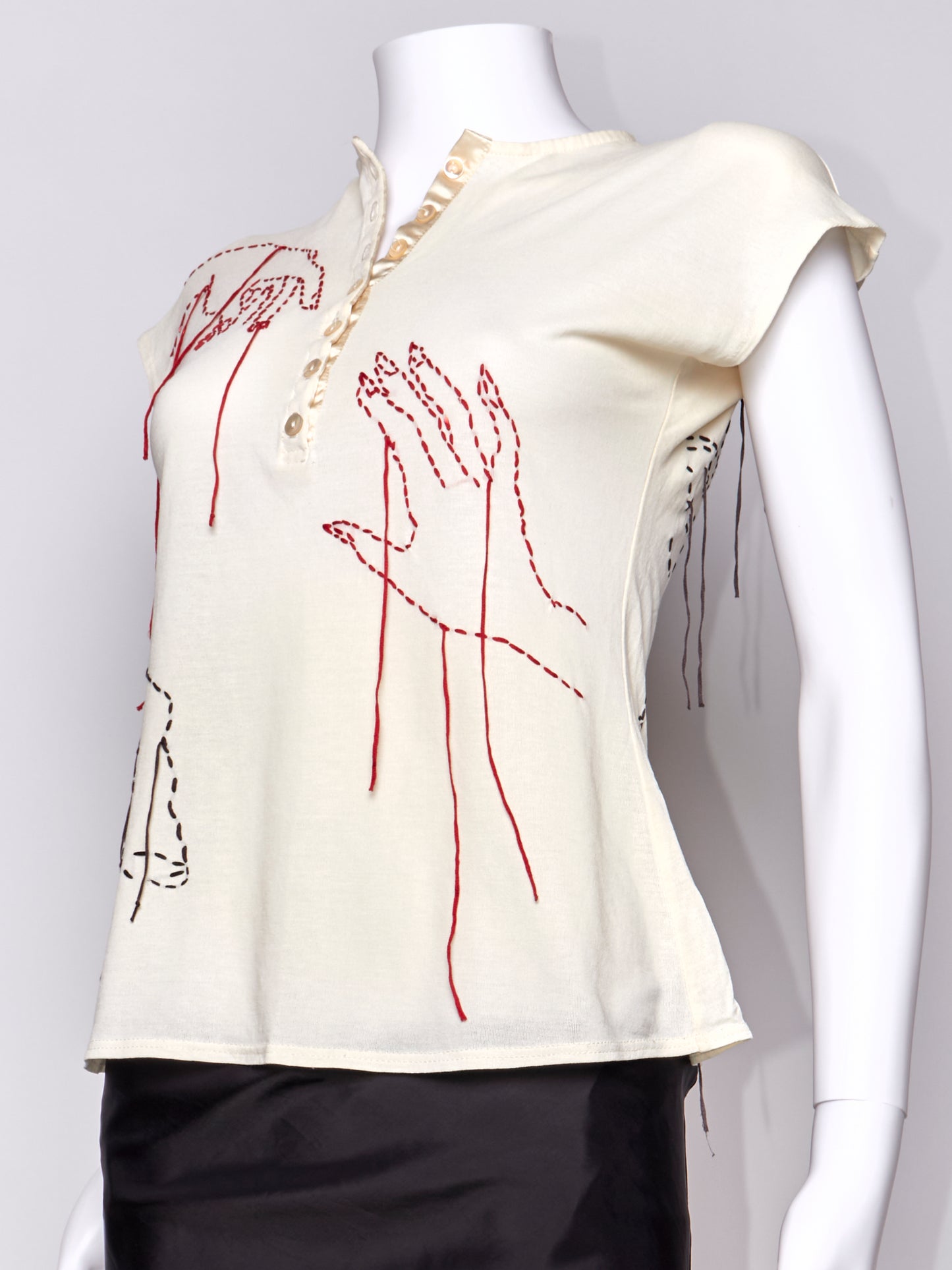 Spring 2000 Horse Hand Embroidered Horse Top