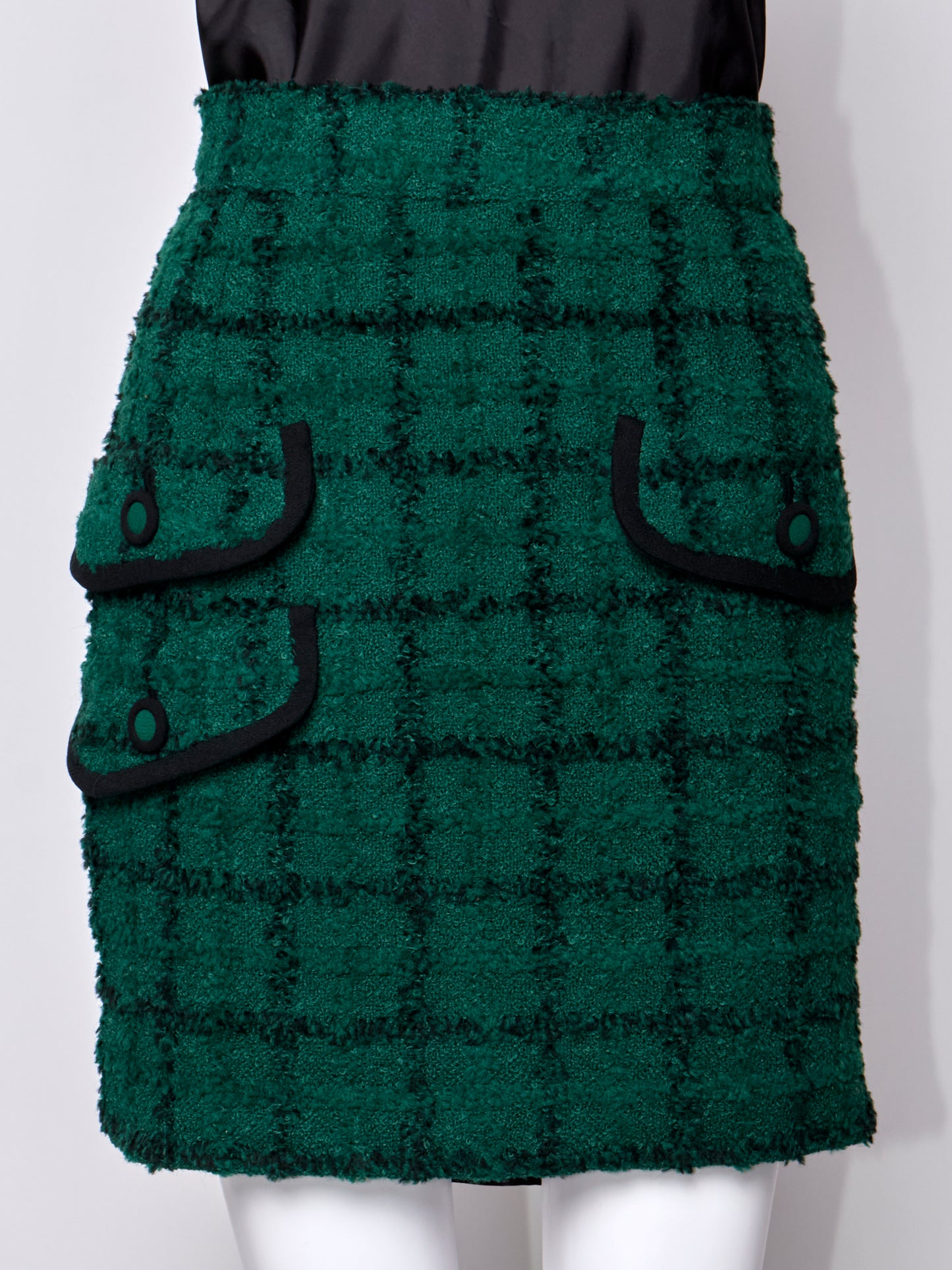 Gianni Versace Fall 1993 Green Check Blazer & Skirt Set