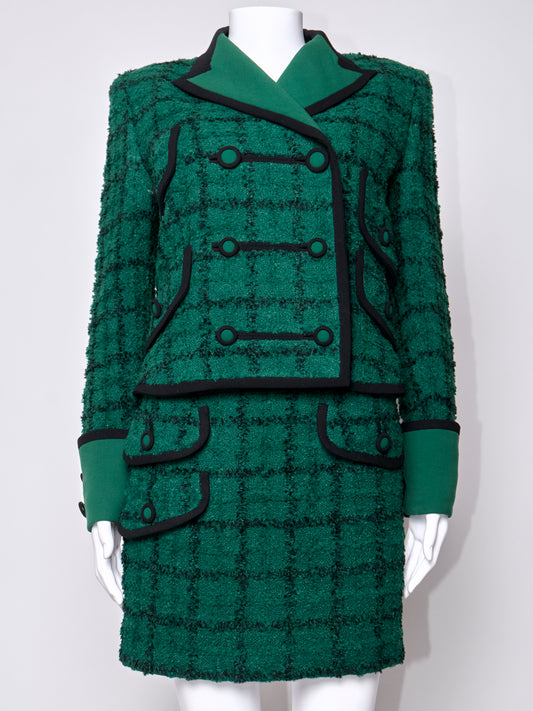 Fall 1993 Green Check Blazer & Skirt Set