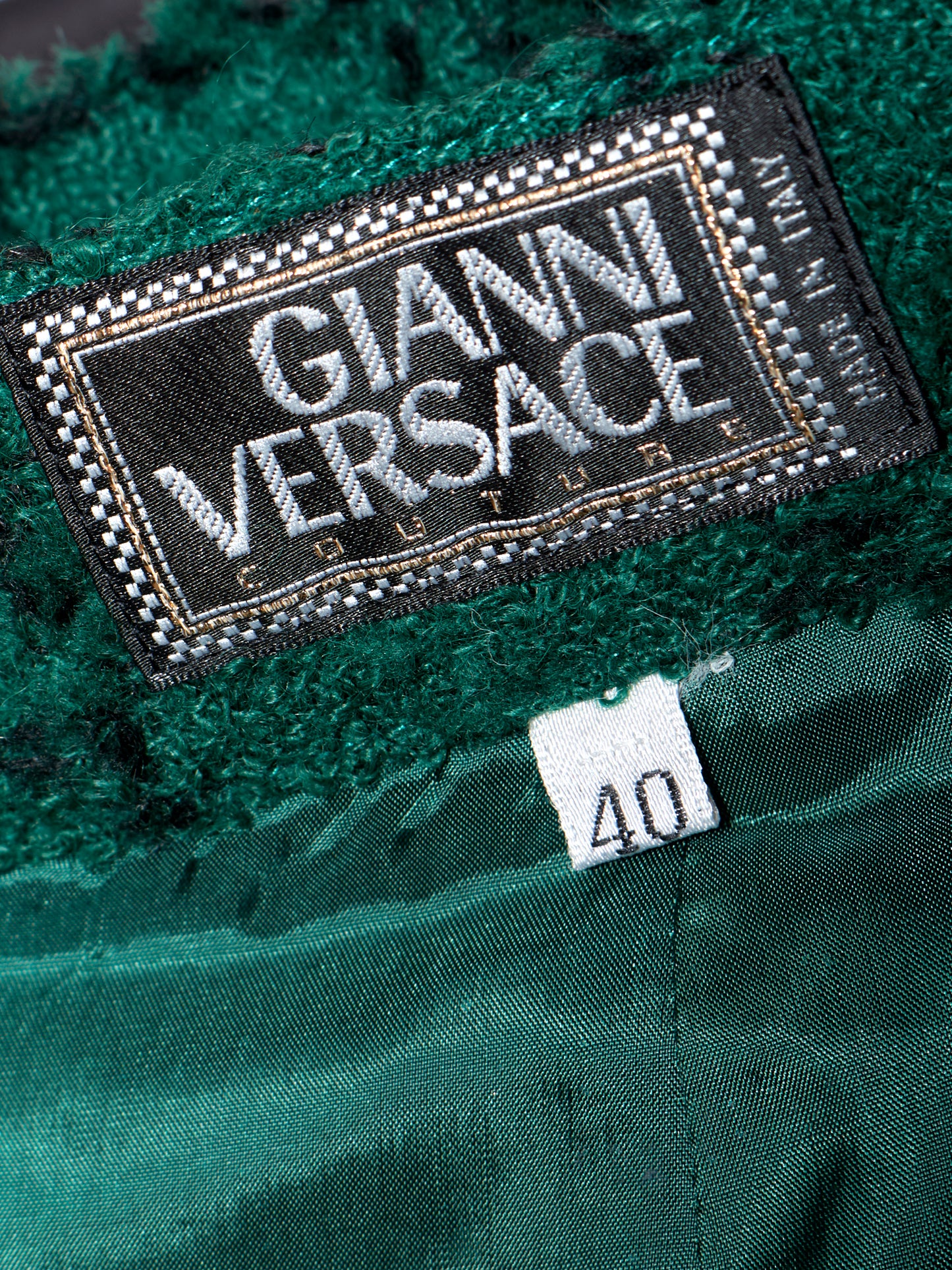 Gianni Versace Fall 1993 Green Check Blazer & Skirt Set