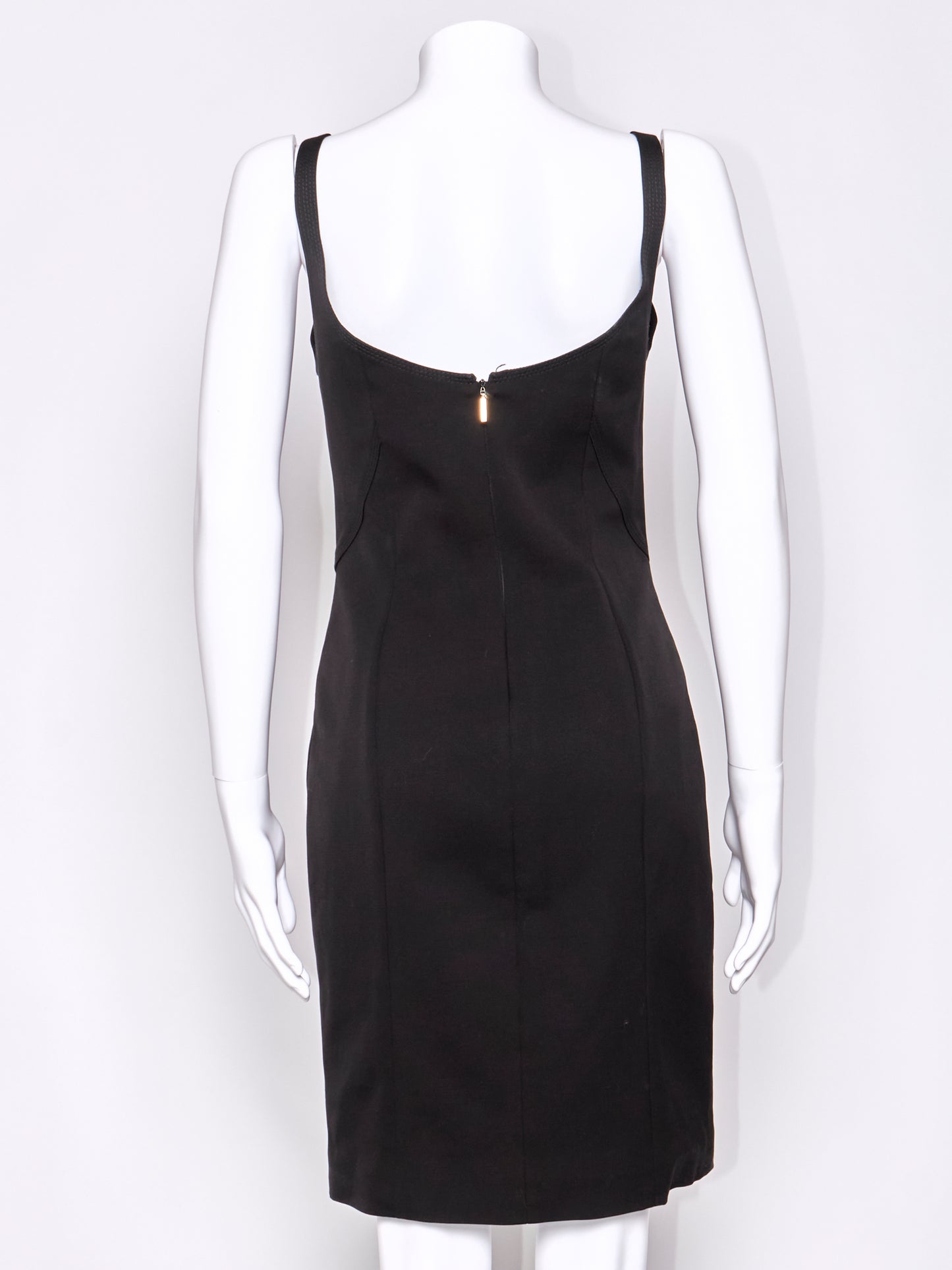 90s Black Bustier Mini Dress