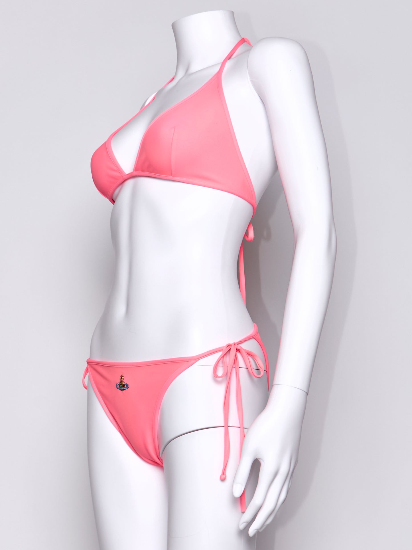 Vivienne Westwood Spring 2000s Pink Embroidered Orb Bikini Set