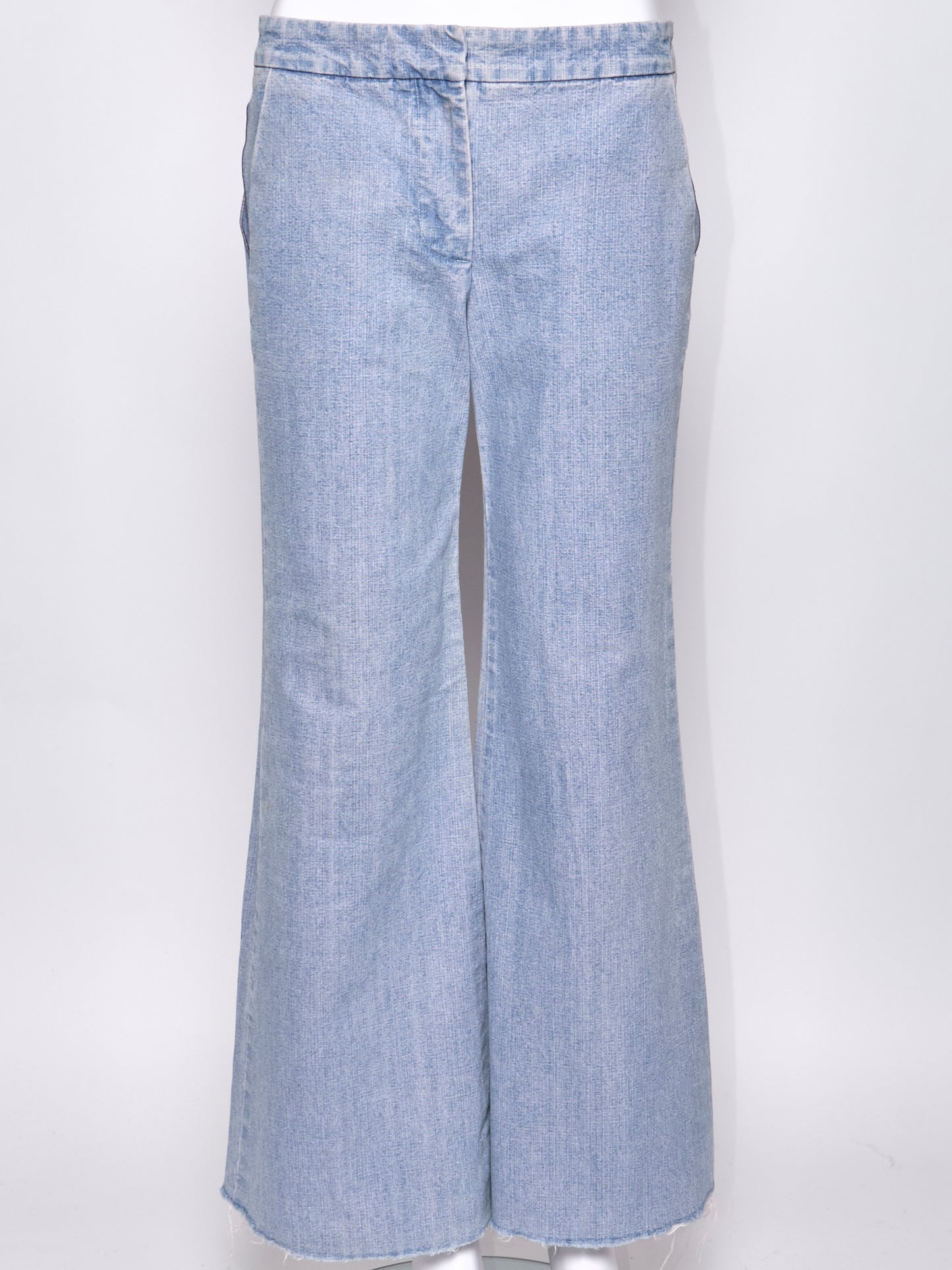 Chloé Spring 2002 Cut Out Flare Denim Trousers