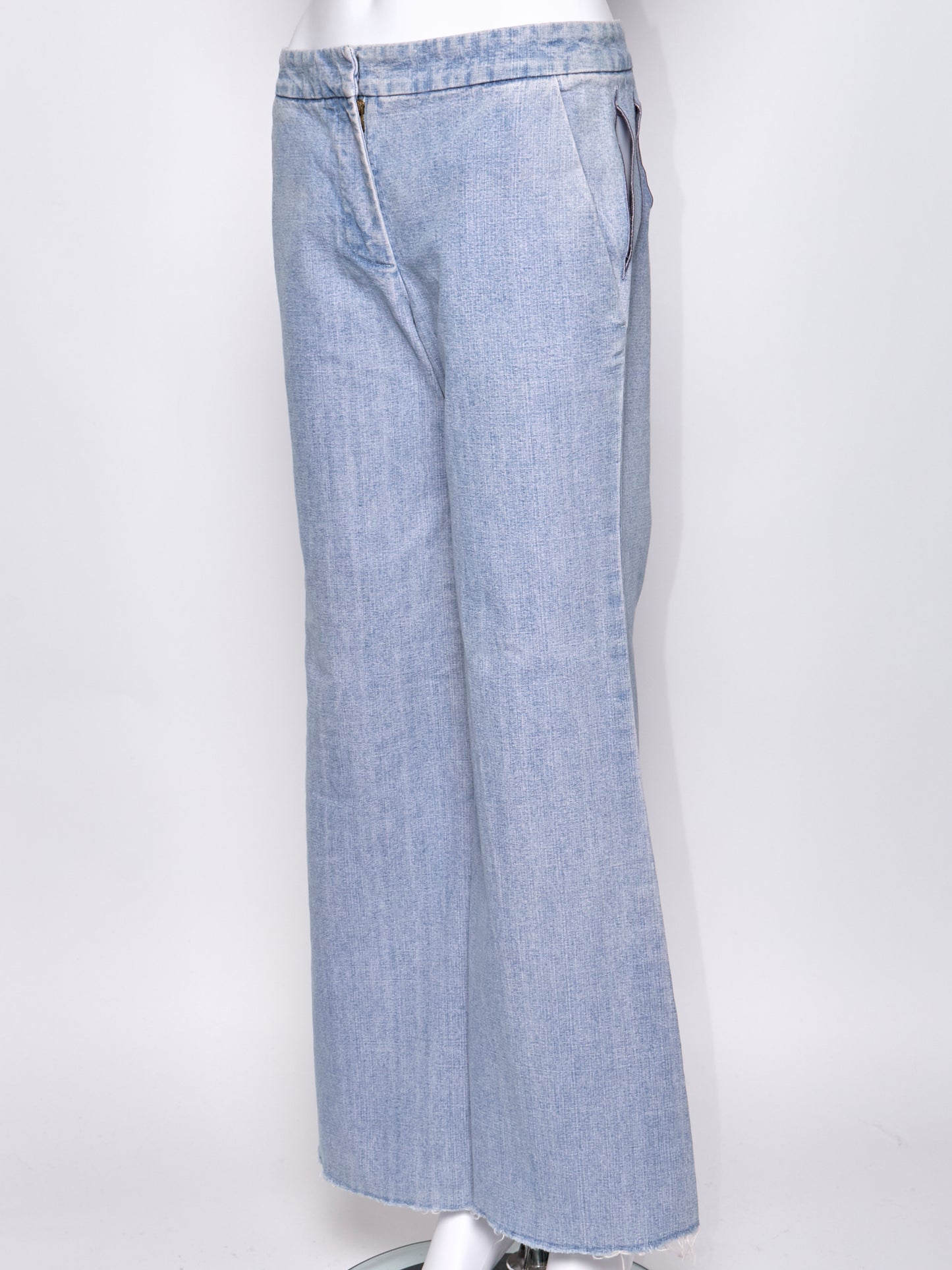 Chloé Spring 2002 Cut Out Flare Denim Trousers