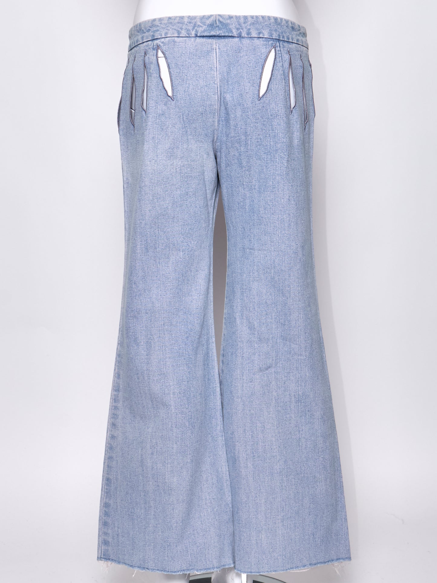Chloé Spring 2002 Cut Out Flare Denim Trousers