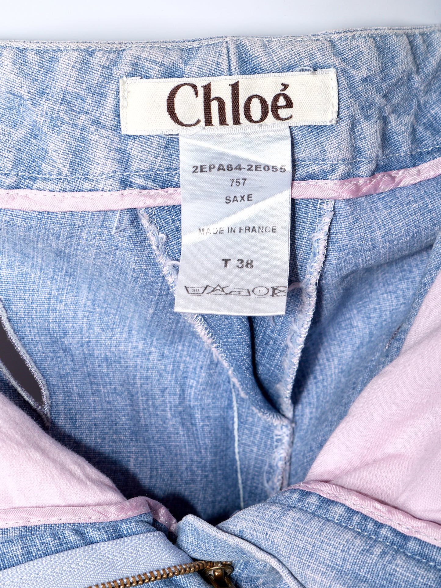 Chloé Spring 2002 Cut Out Flare Denim Trousers