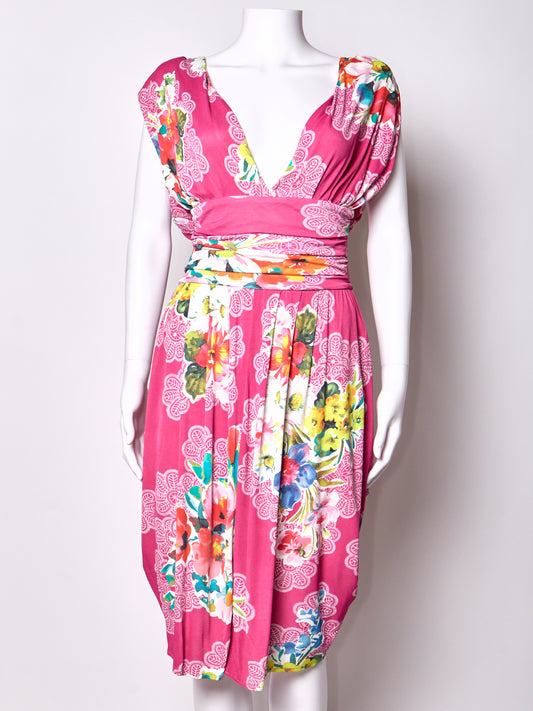 Dolce & Gabbana D&G Pink Floral Dress 2000s