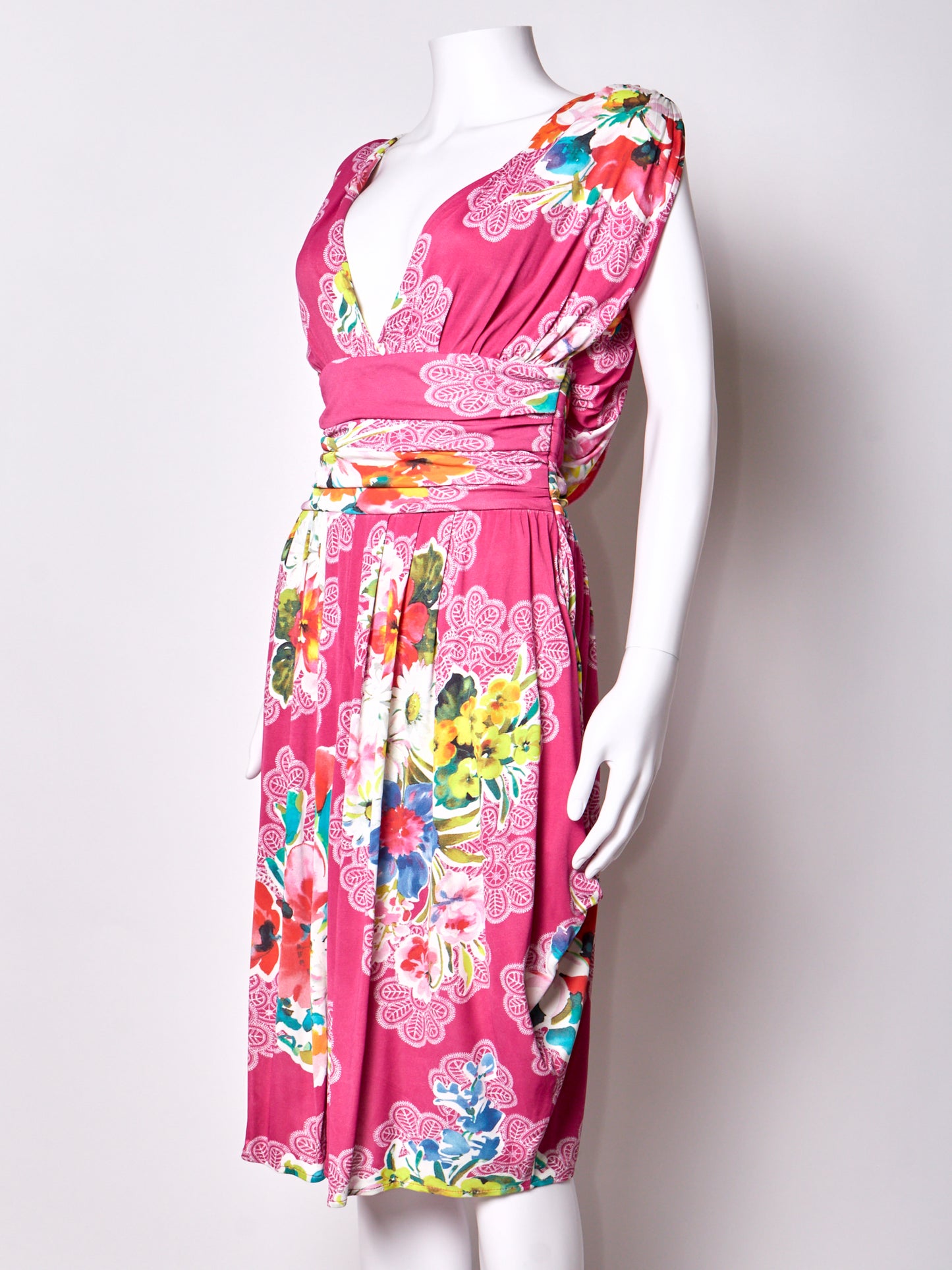 Dolce & Gabbana D&G Pink Floral Dress 2000s