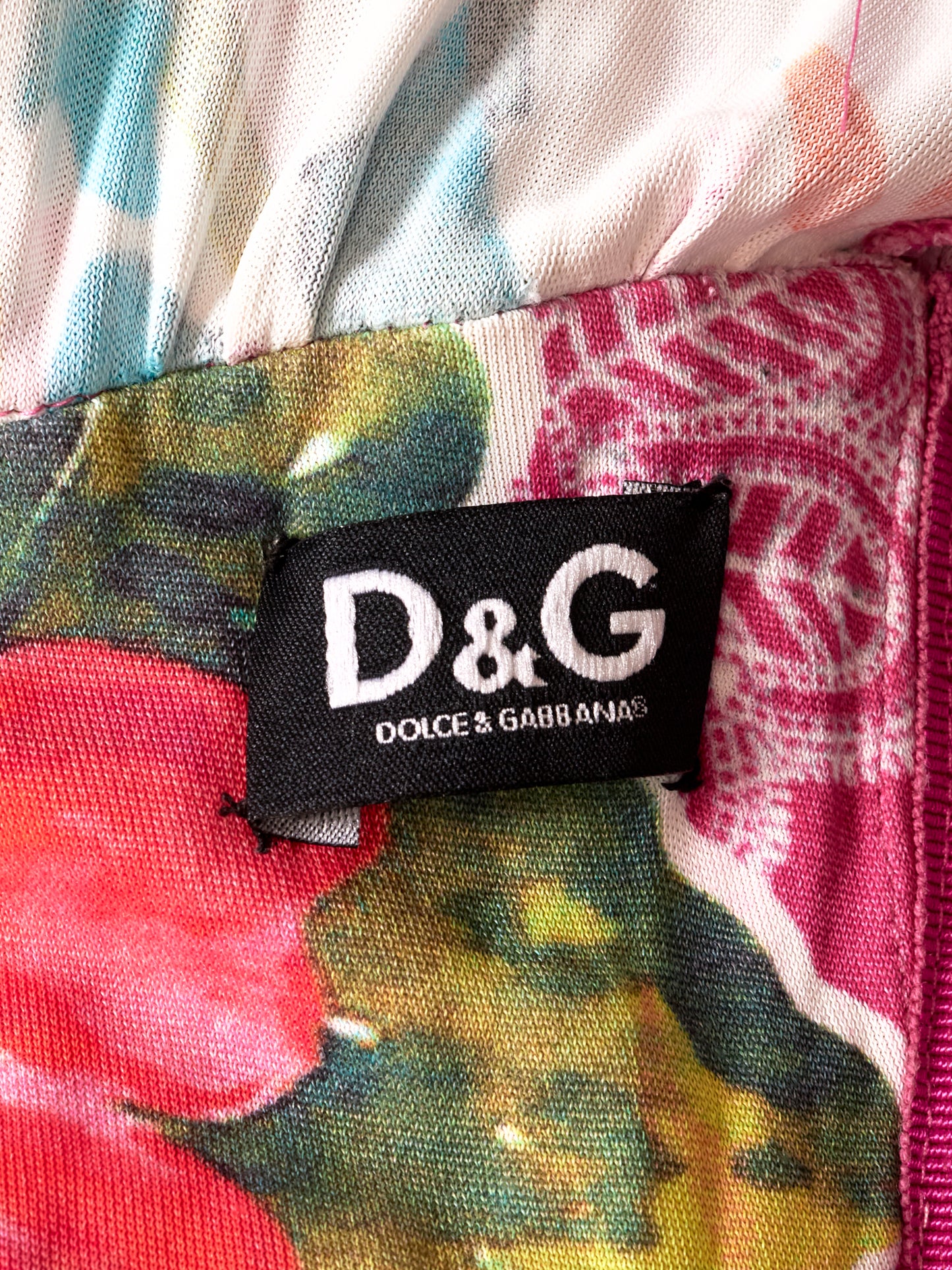 Dolce & Gabbana D&G Pink Floral Dress 2000s