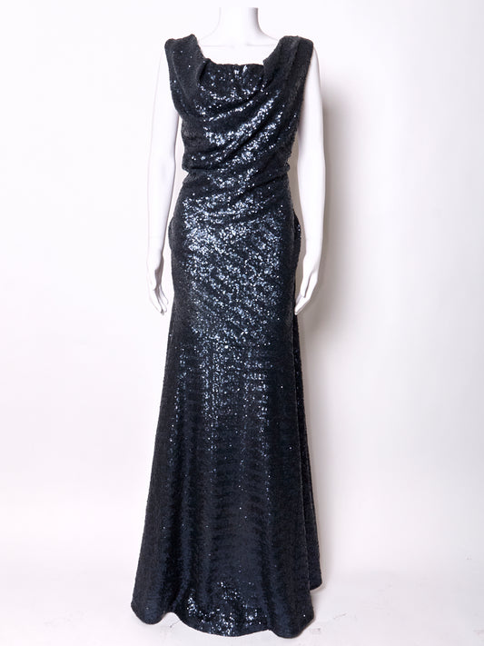 Vivienne Westwood Navy Sequin Maxi Dress