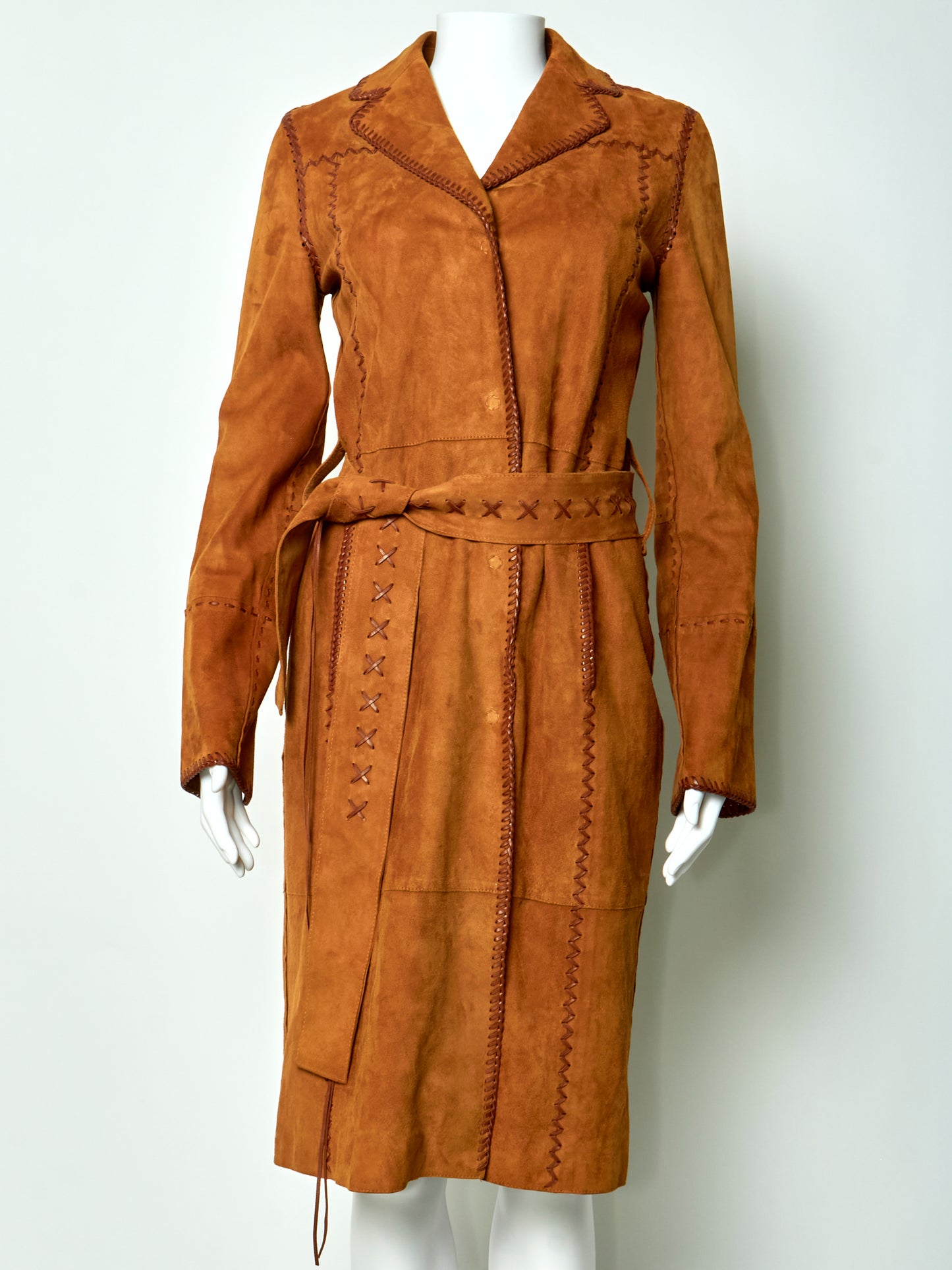 Dolce & Gabbana Brown Suede 90s Coat