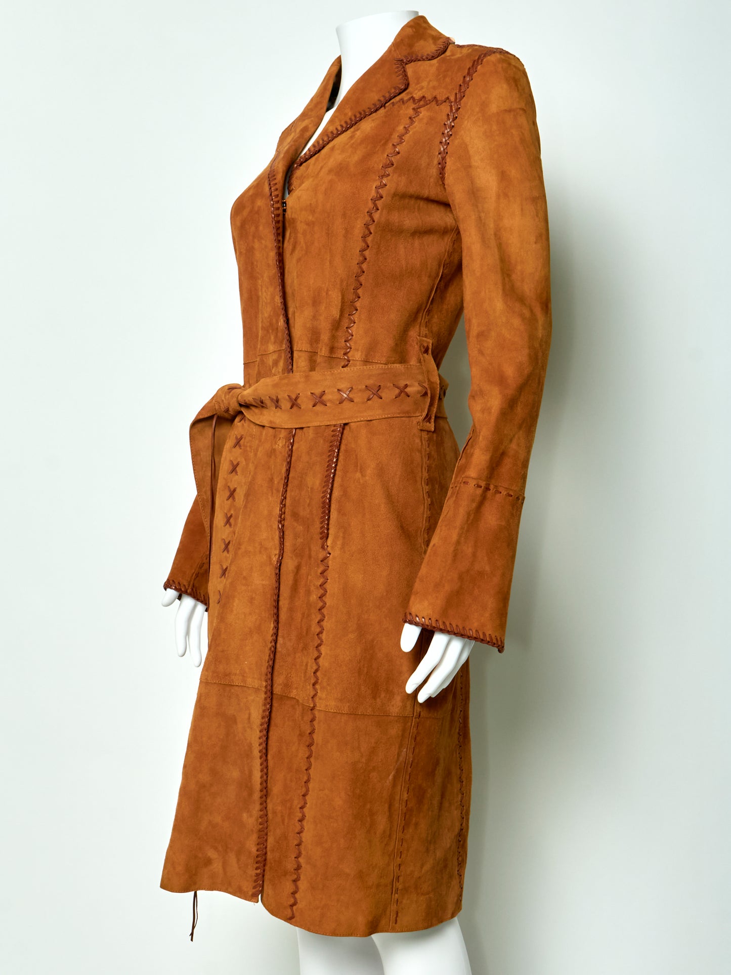 Dolce & Gabbana Brown Suede 90s Coat