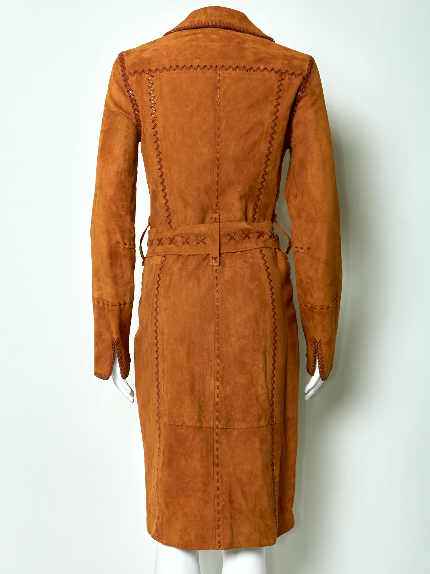 Dolce & Gabbana Brown Suede 90s Coat