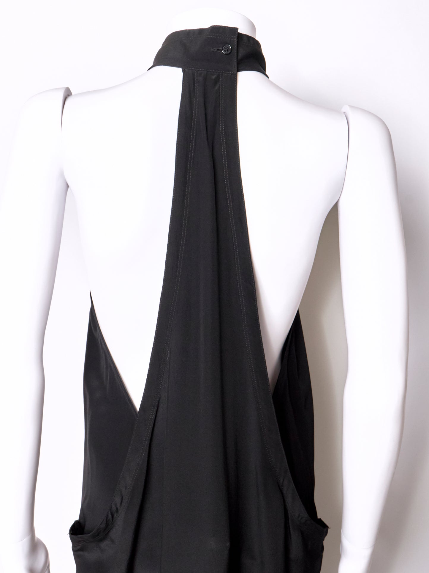 Gianni Versace 90s Black Open Back Maxi Dress