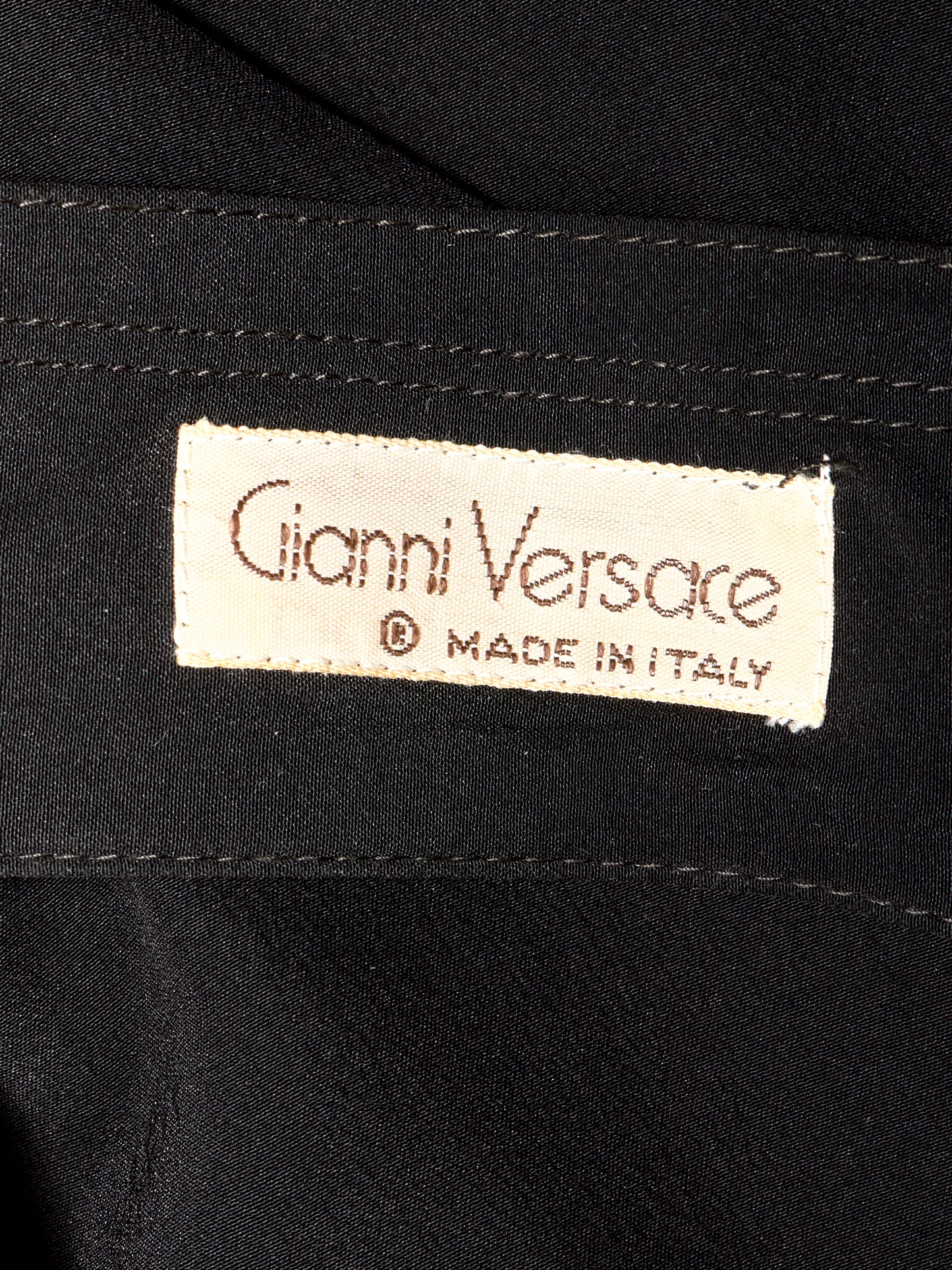 Gianni Versace 90s Black Open Back Maxi Dress
