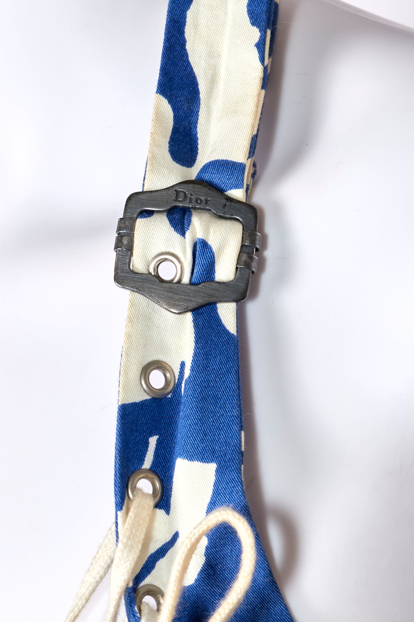 Christian Dior Spring 2004 Surf Print Bustier Halter Neck Mini Dress