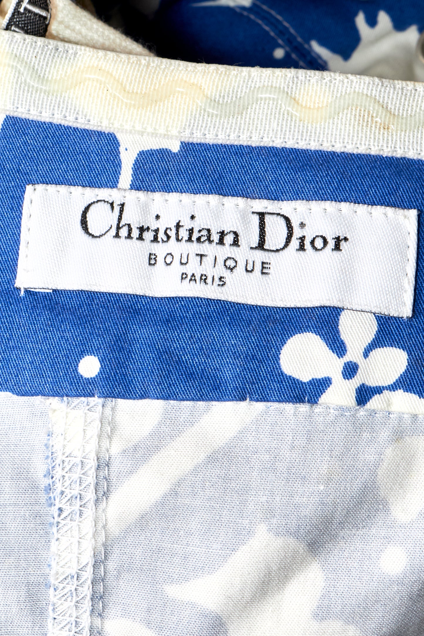 Christian Dior Spring 2004 Surf Print Bustier Halter Neck Mini Dress