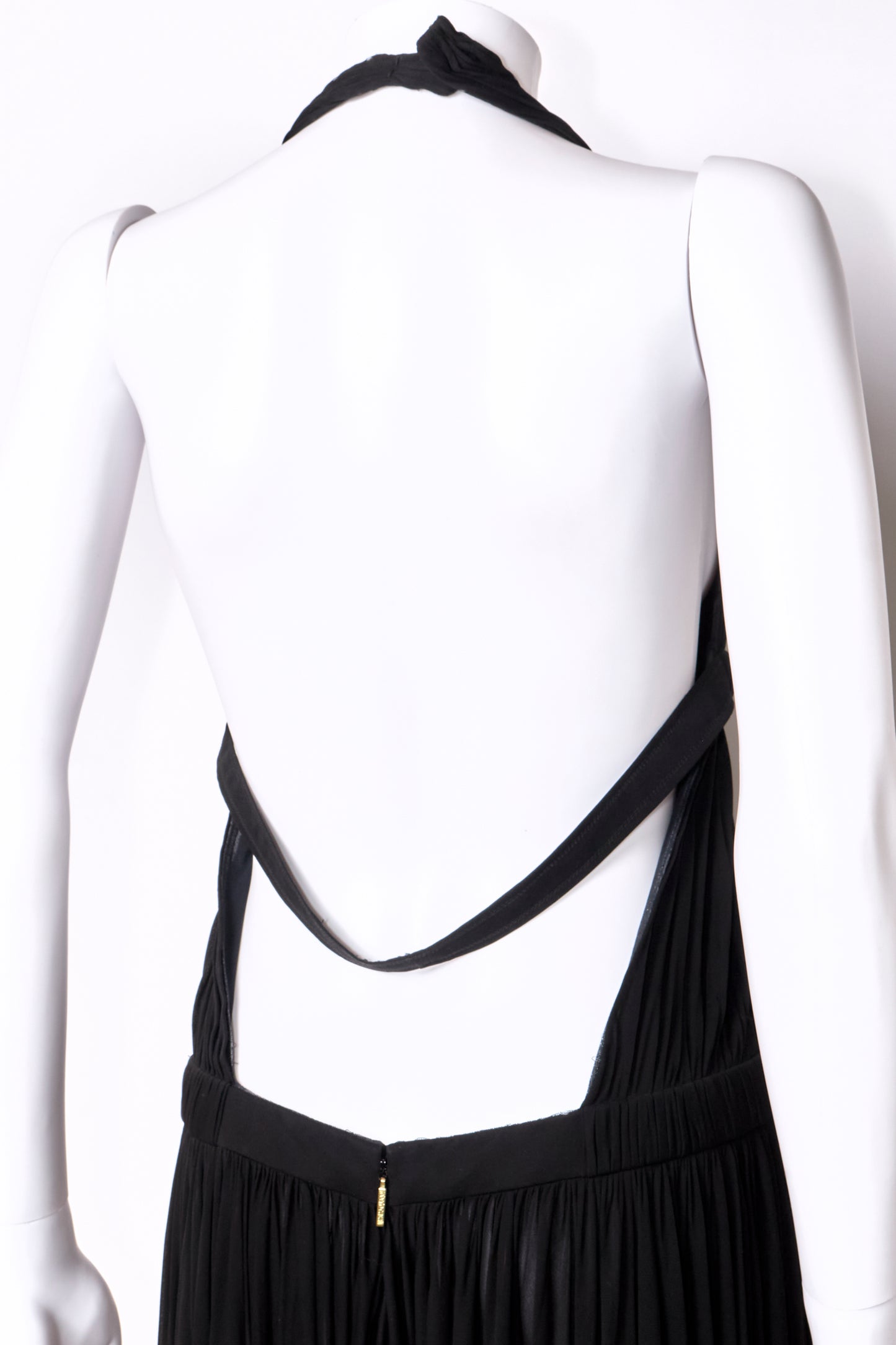 Roberto Cavalli Spring 2006 Black Open Back Halter Neck Mini Dress