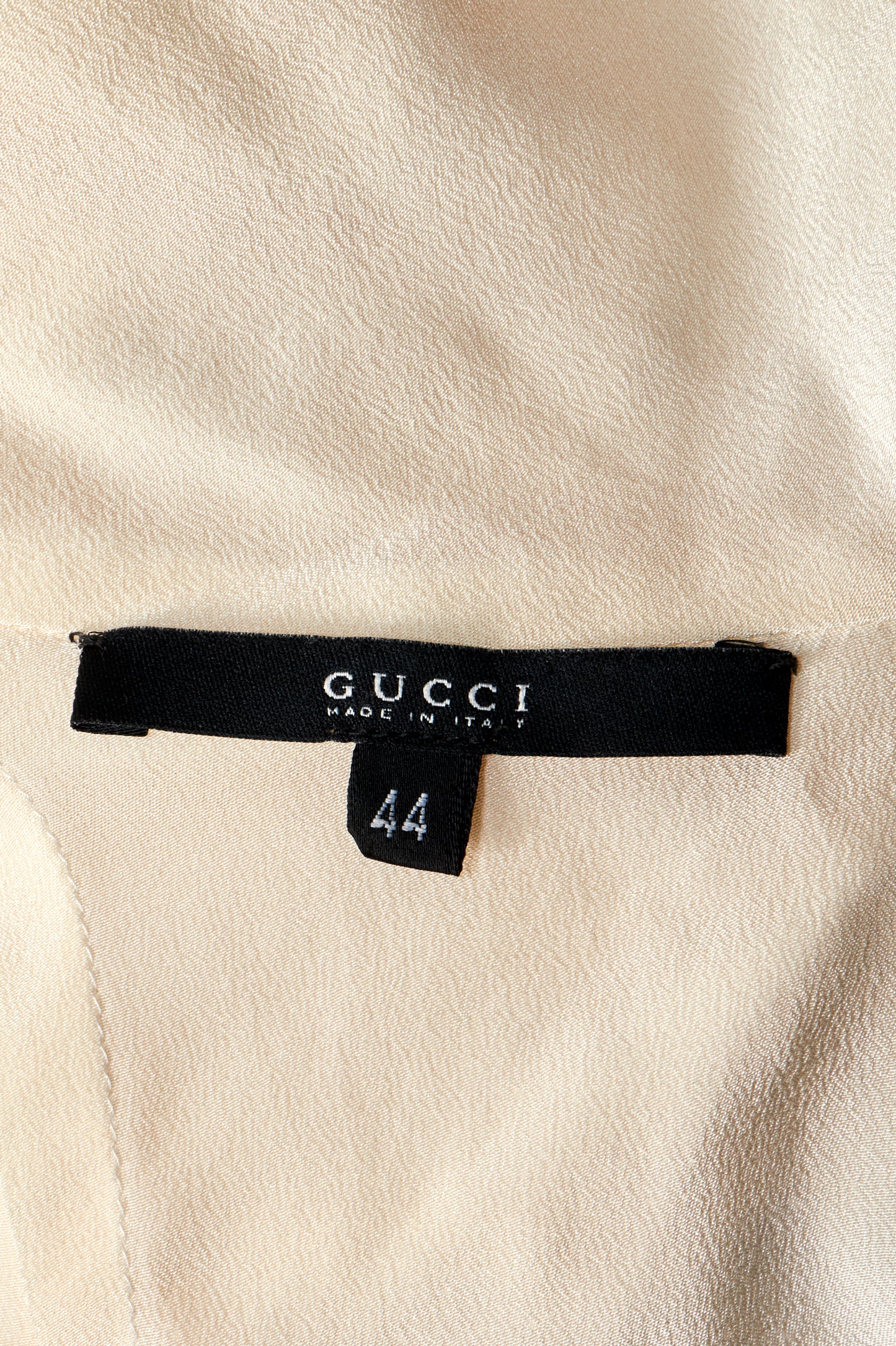 Gucci Tom Ford Spring 2002 Cream Silk Midi Dress