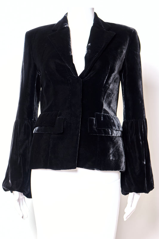 Gucci by Tom Ford Fall 1999 Black Velvet Jacket
