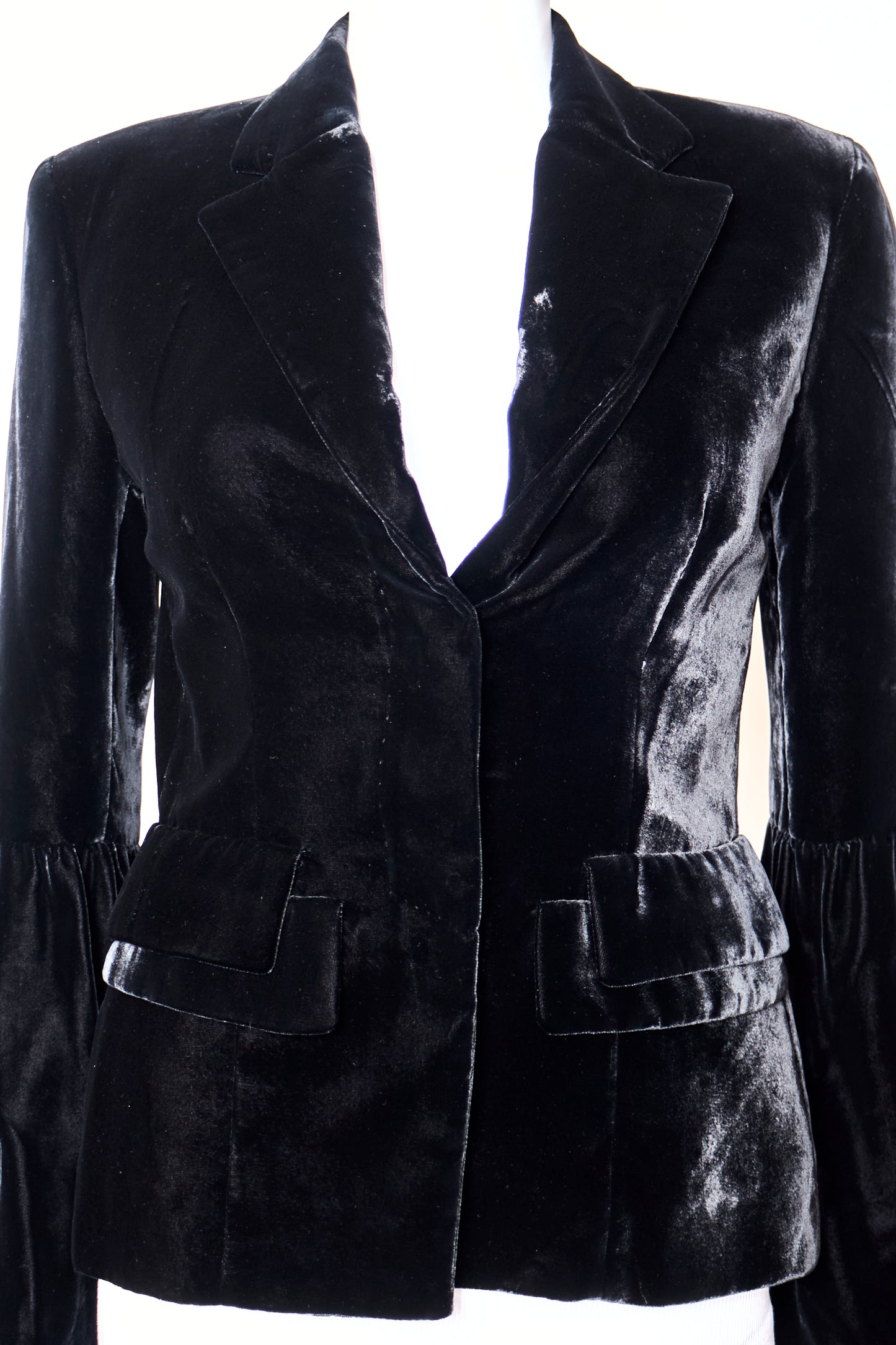Gucci by Tom Ford Fall 1999 Black Velvet Jacket