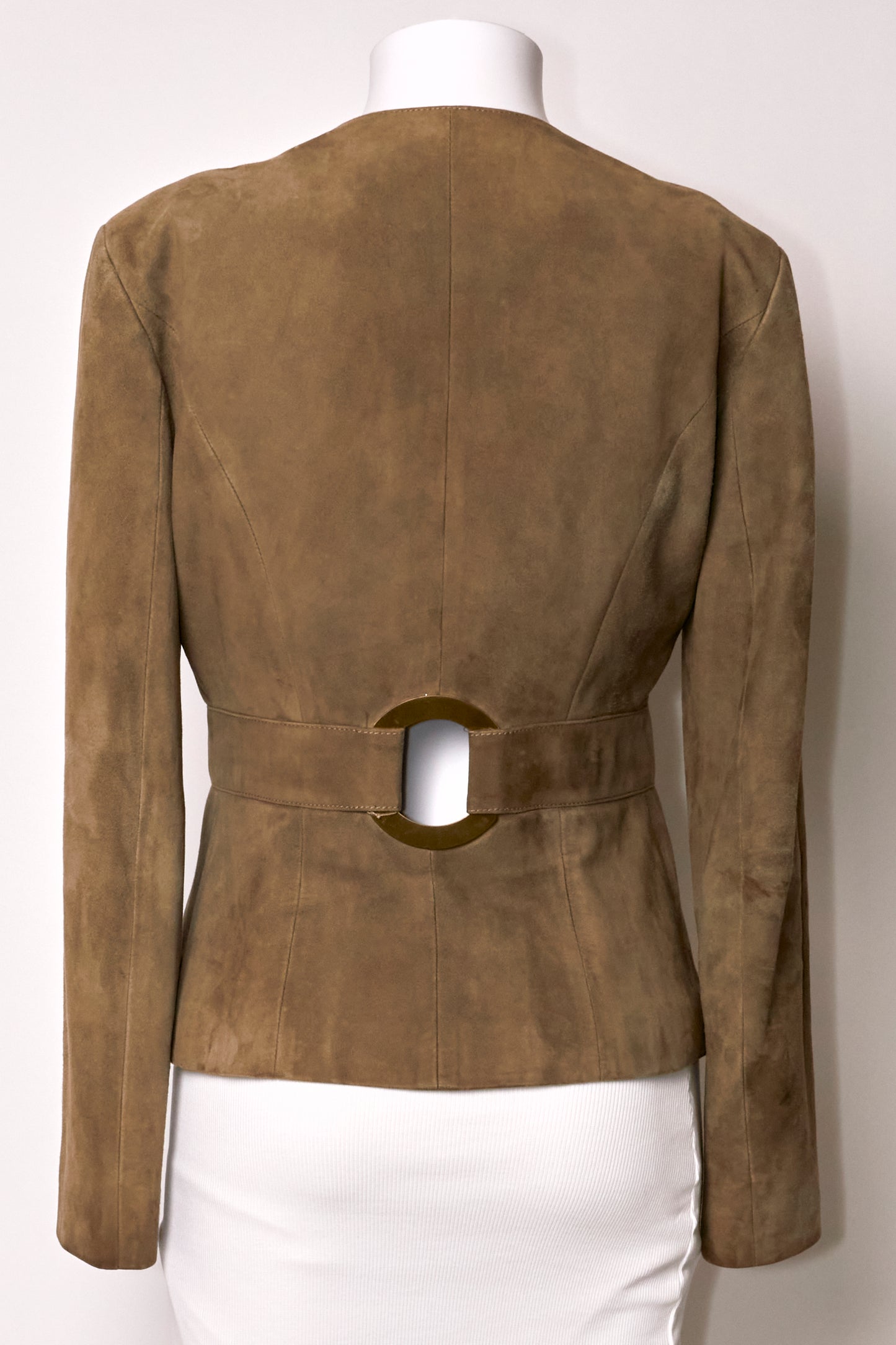 Valentino Spring 2003 Khaki Suede Jacket