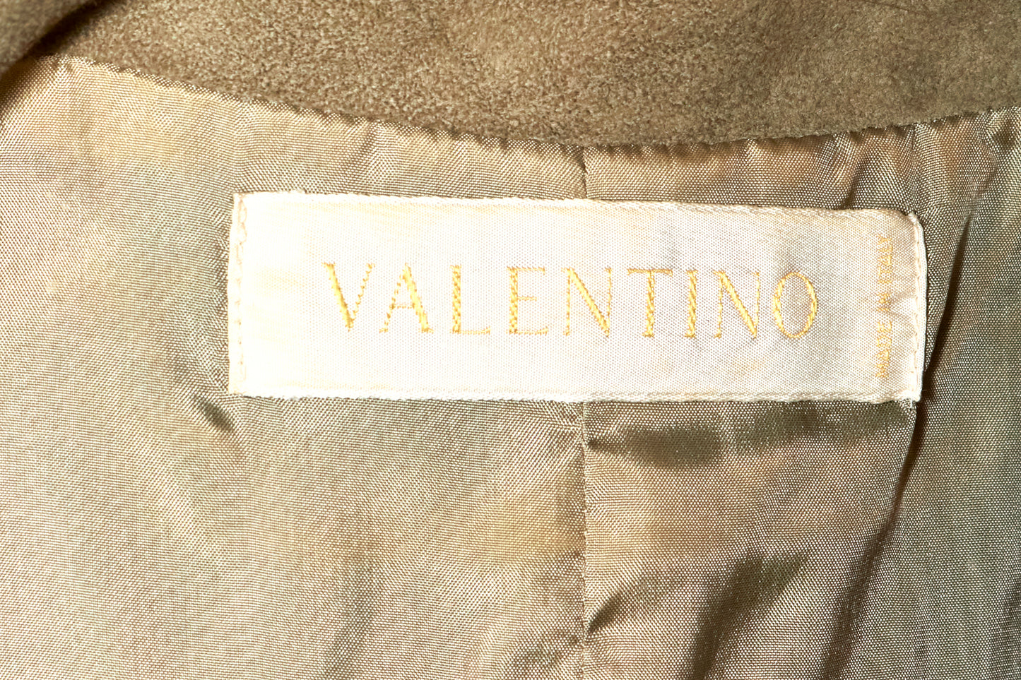 Valentino Spring 2003 Khaki Suede Jacket