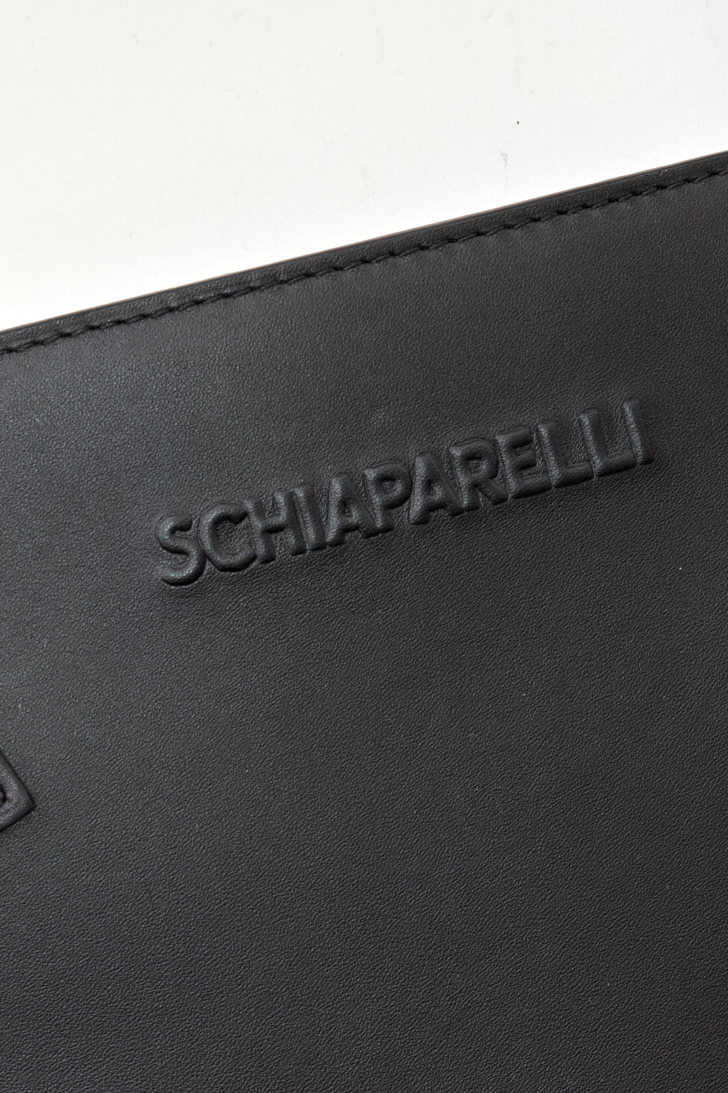 Schiaparelli Spring 2020 Black Leather Top Handle Bag