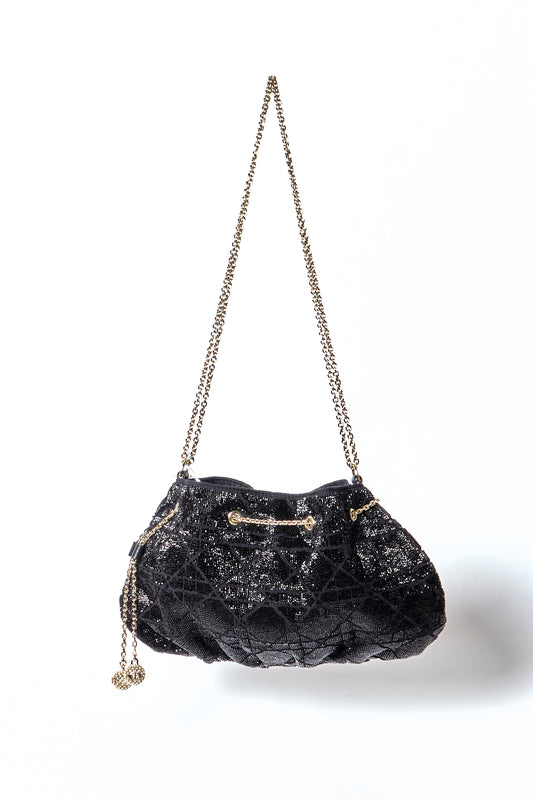 Christian Dior 2023 Black Beaded Shoulder Bag