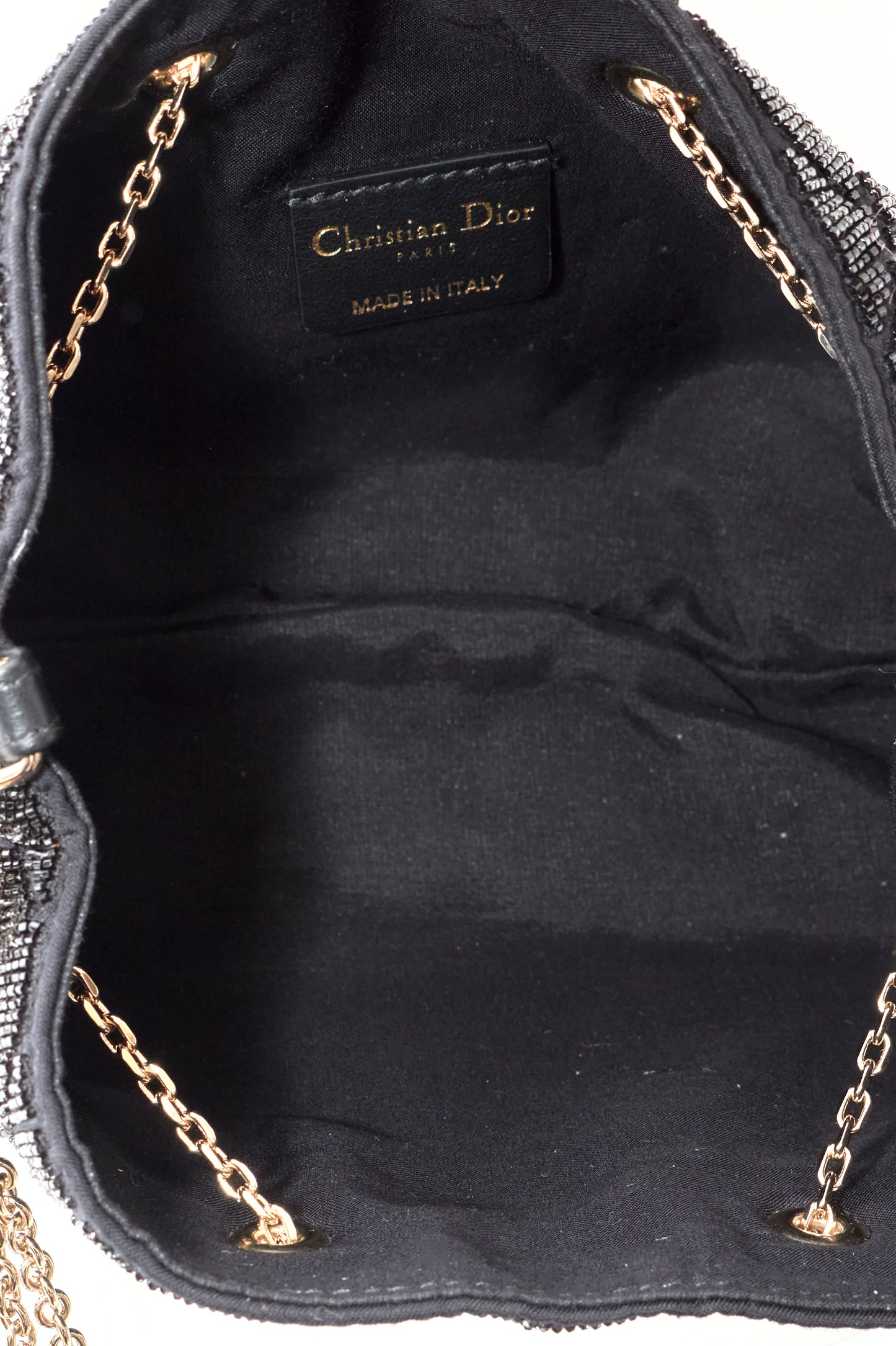 Christian Dior 2023 Black Beaded Shoulder Bag
