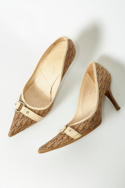 Christian Dior Brown Monogram Heels
