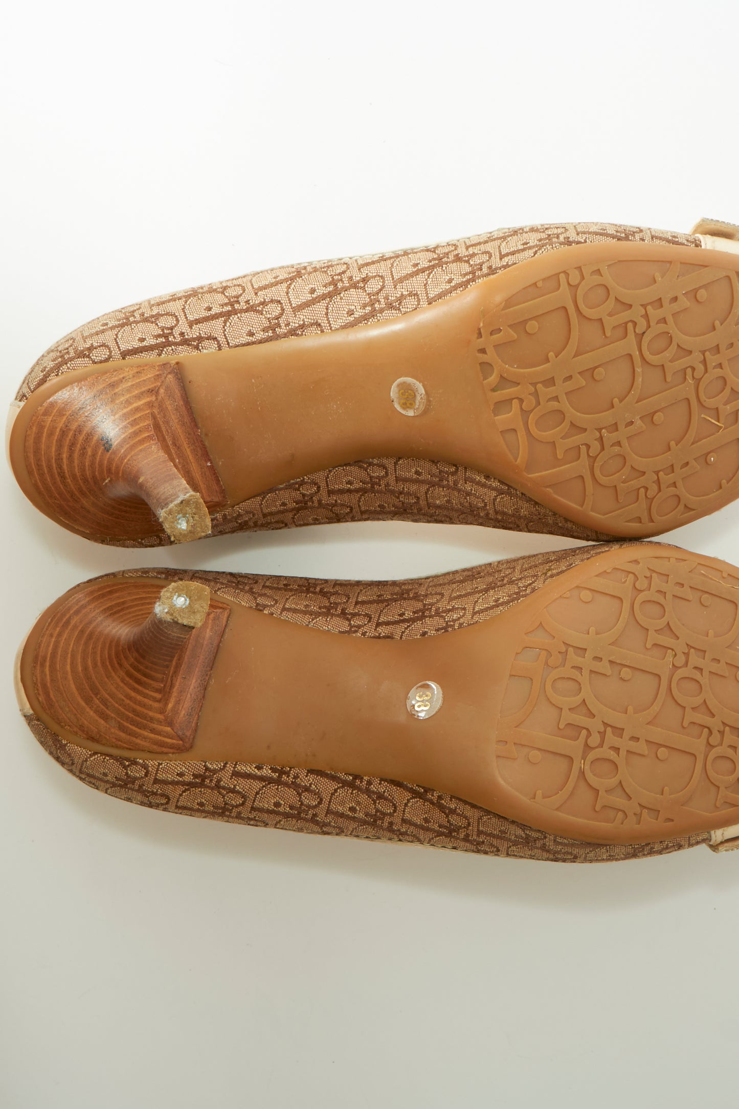 Christian Dior Brown Monogram Heels