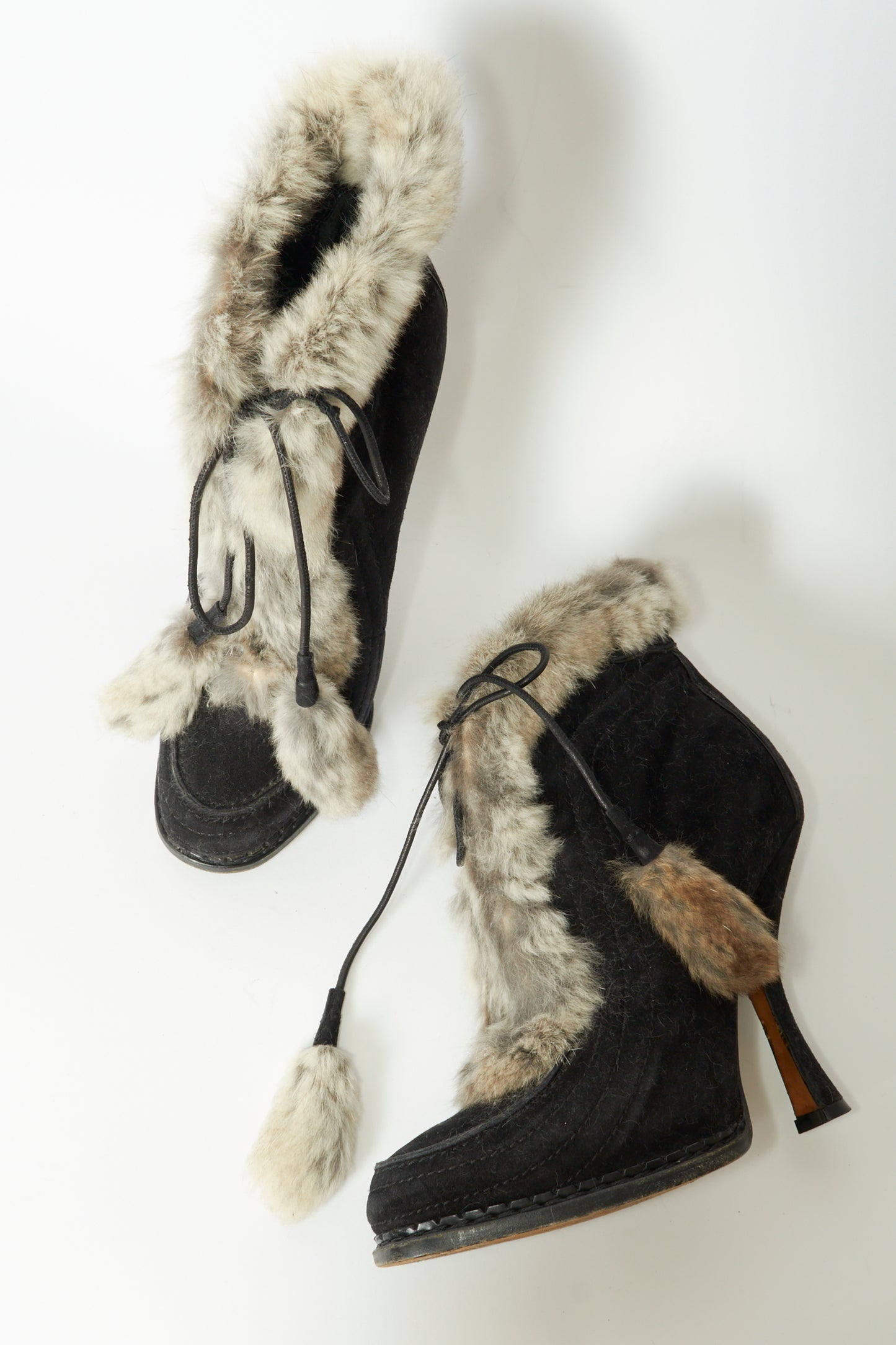 Christian Dior Fur Trimmed Ankle Boots