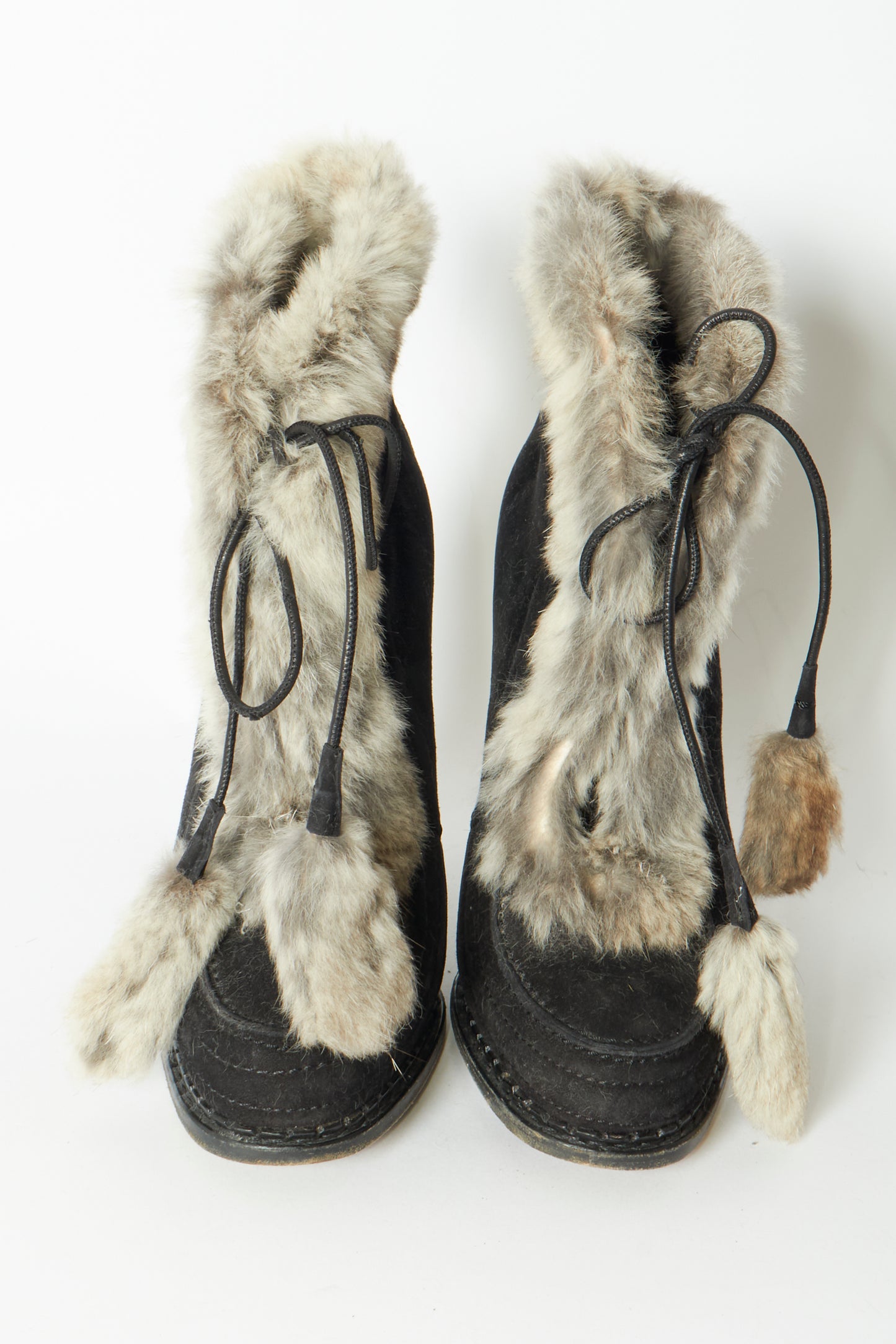 Christian Dior Fur Trimmed Ankle Boots