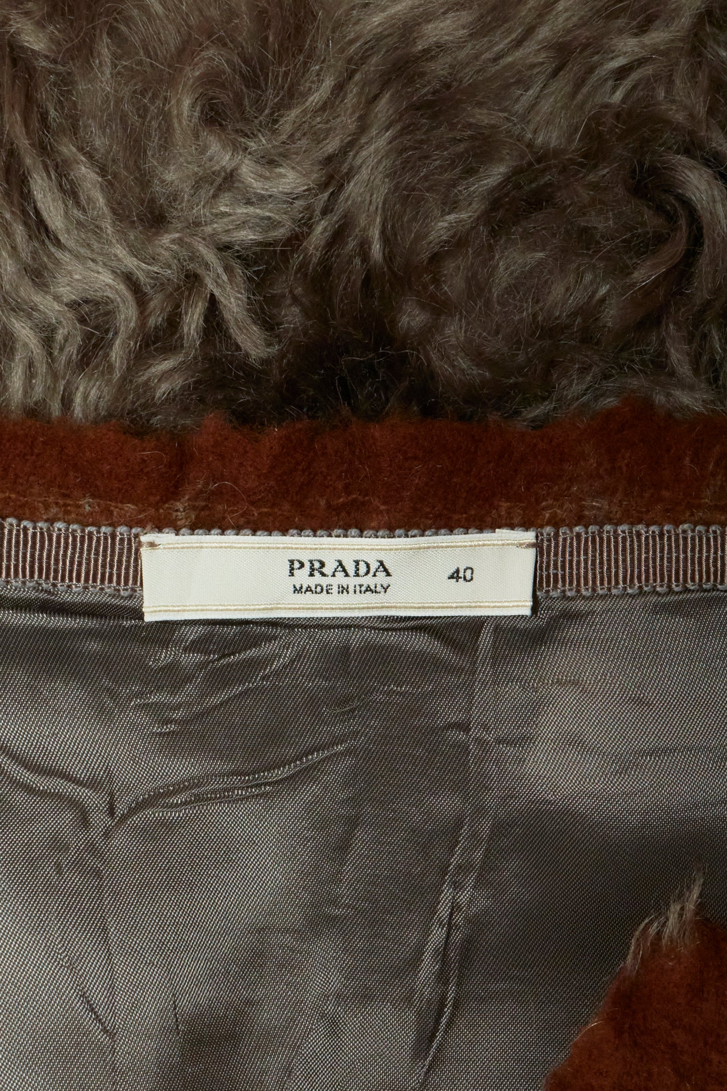 Prada Fall 2007 Mohair Grey Midi Skirt