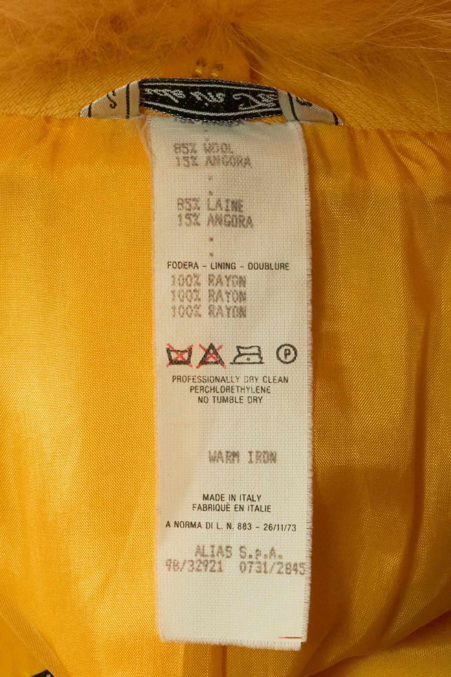 Gianni Versace Fall 1998 Yellow Fur Embellished Coat – Blummier