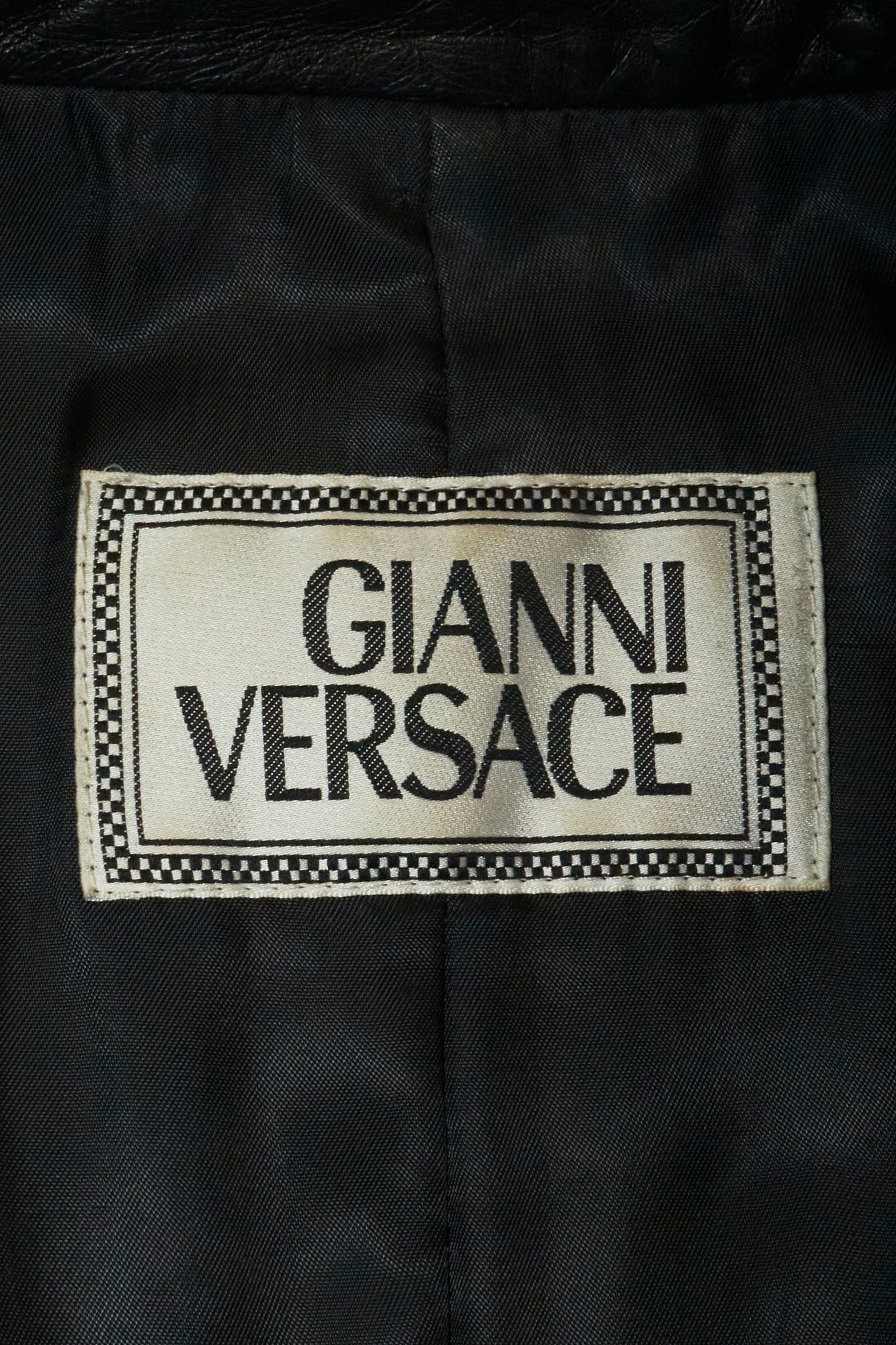 Gianni Versace 1991 Black Leather Coat