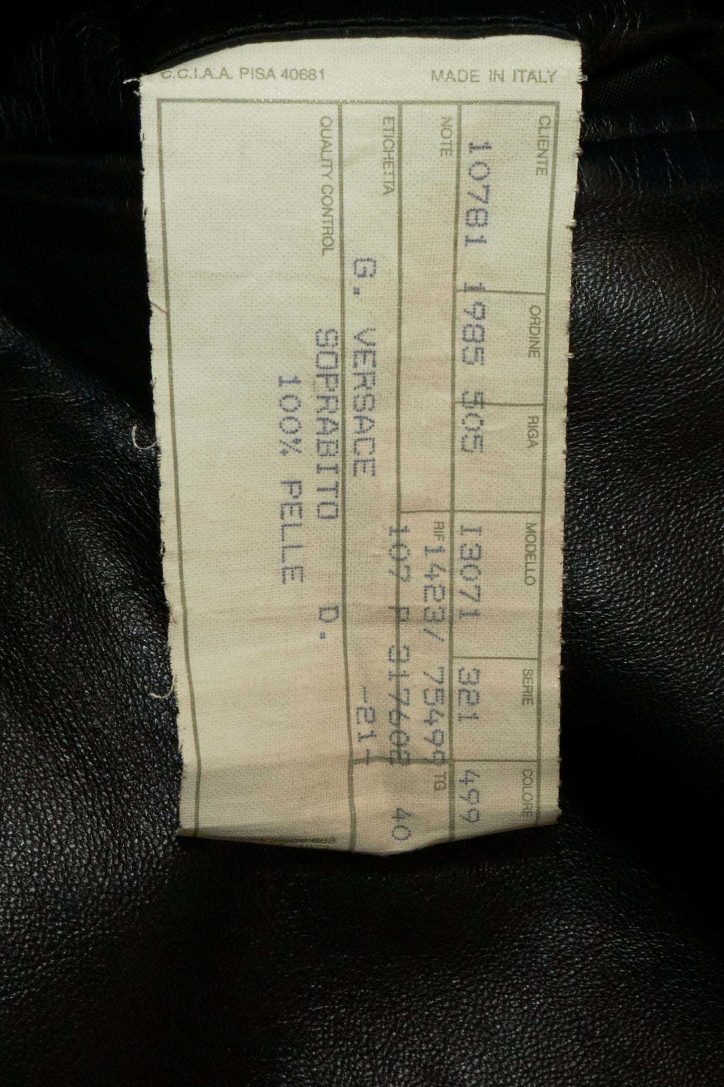Gianni Versace 1991 Black Leather Coat