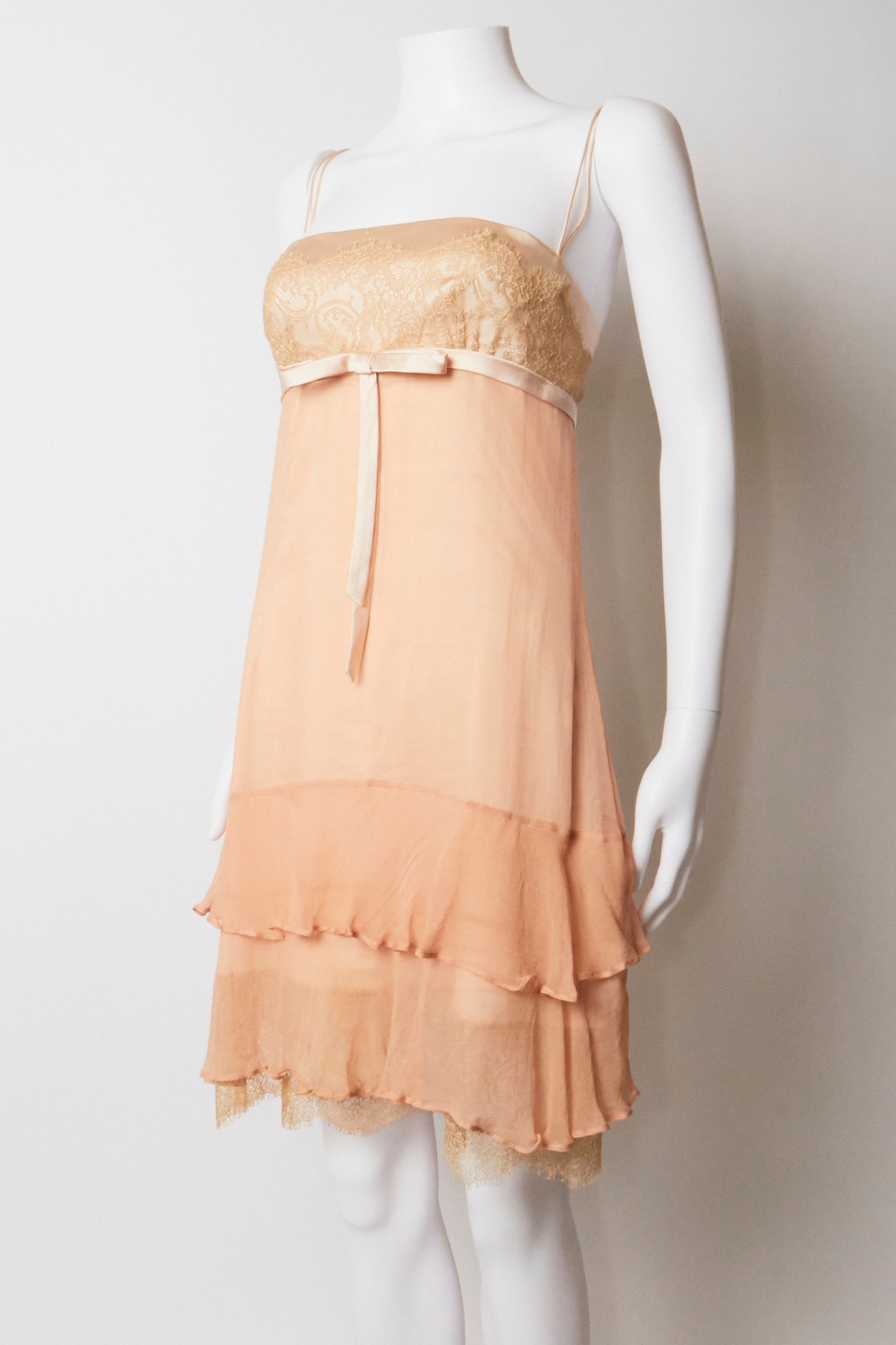 Dolce & Gabbana 2000s Pink Bow Midi Dress