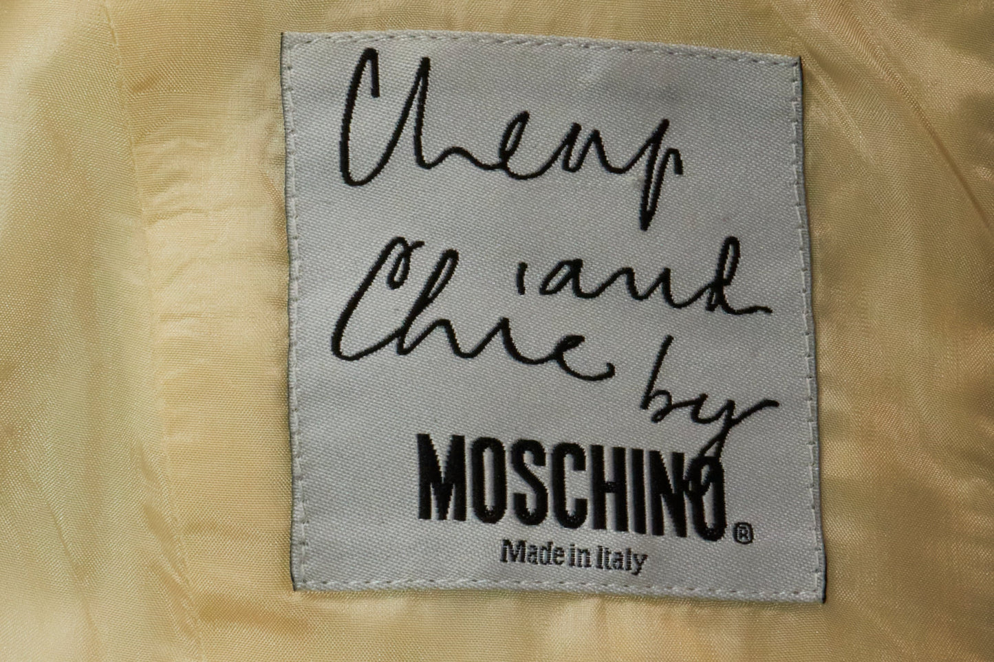 Moschino Cheap & Chic Cream Bow Mini Dress