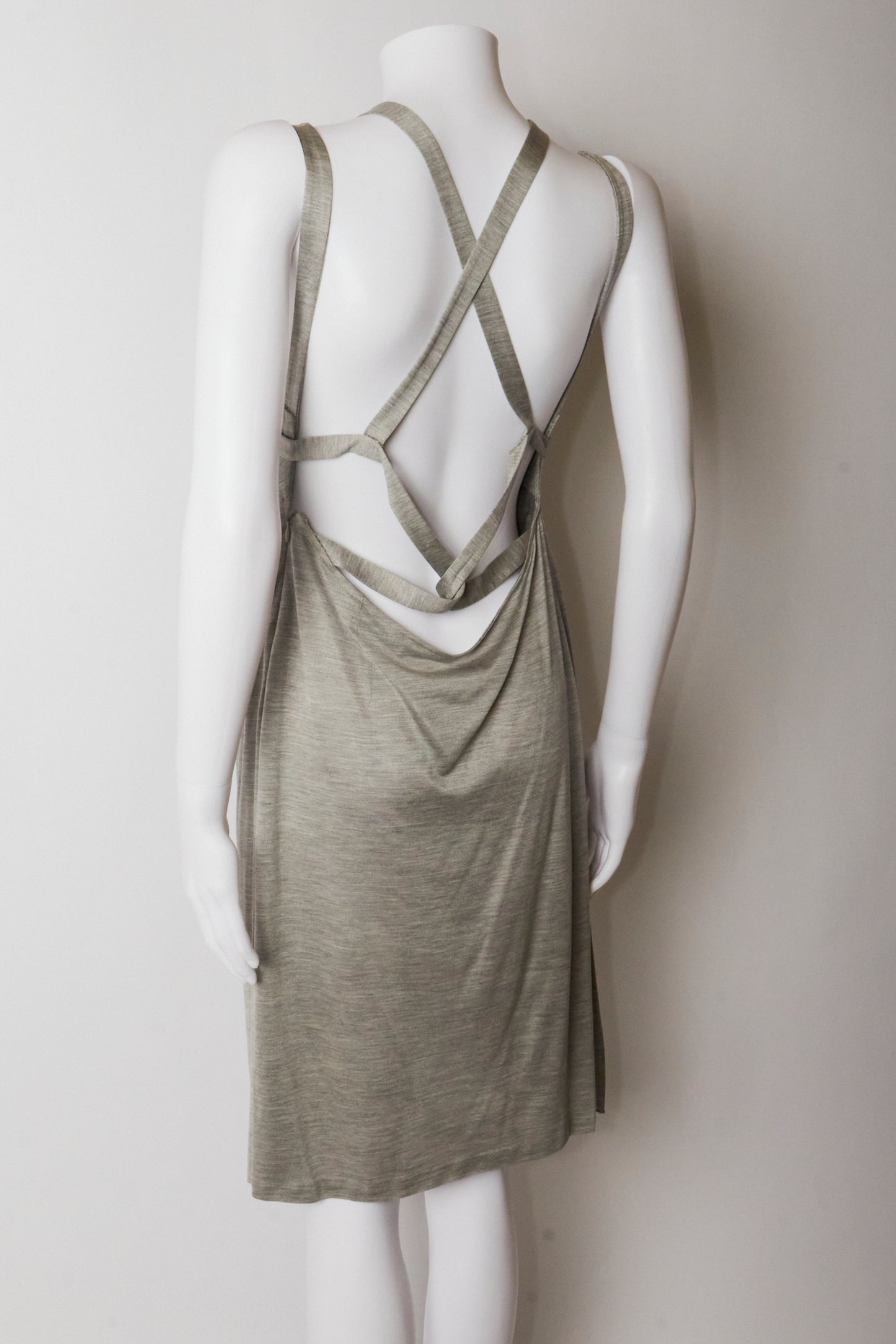 Christian Dior 2007 Grey Cut Out Midi Dress
