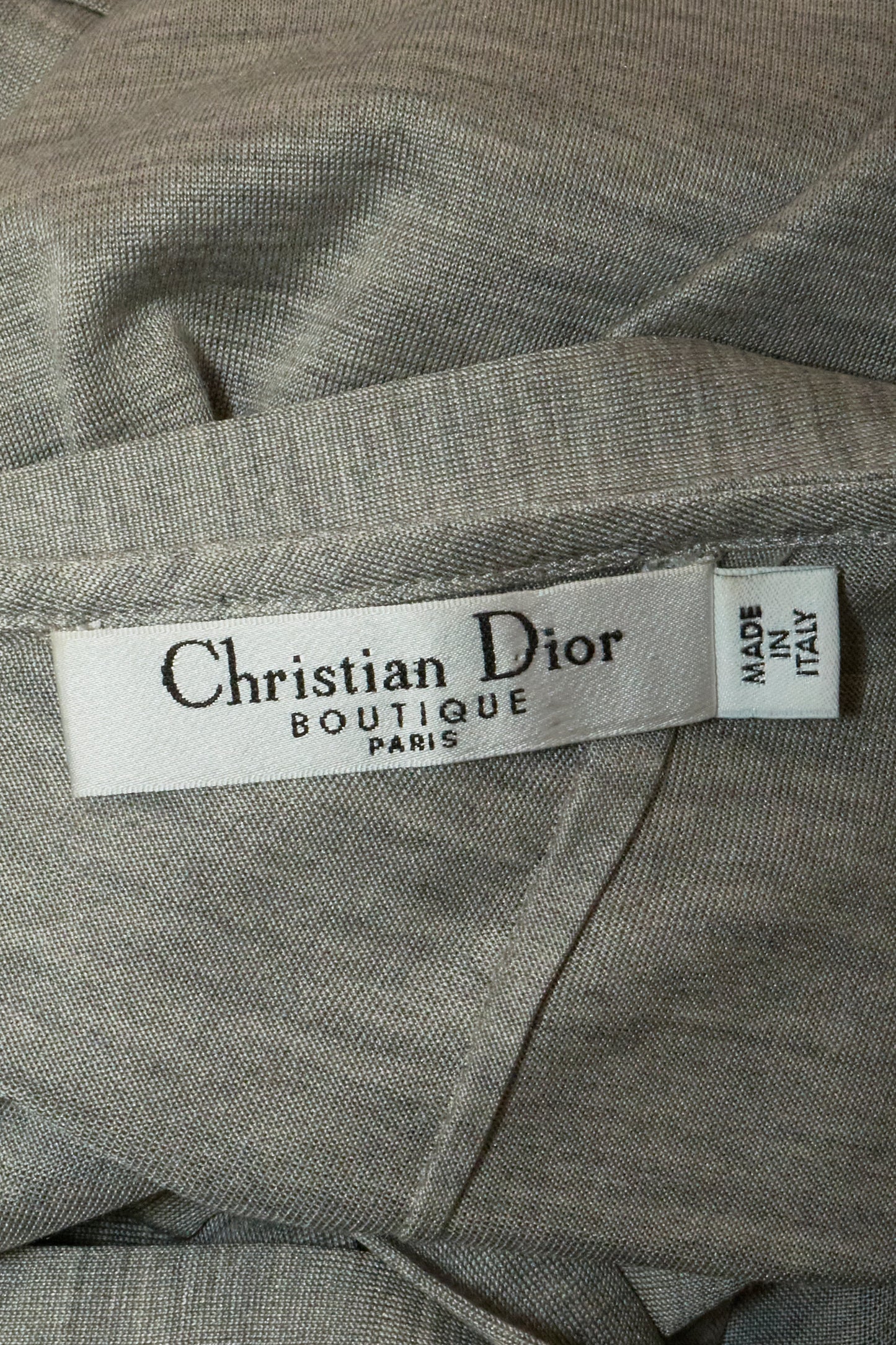 Christian Dior 2007 Grey Cut Out Midi Dress