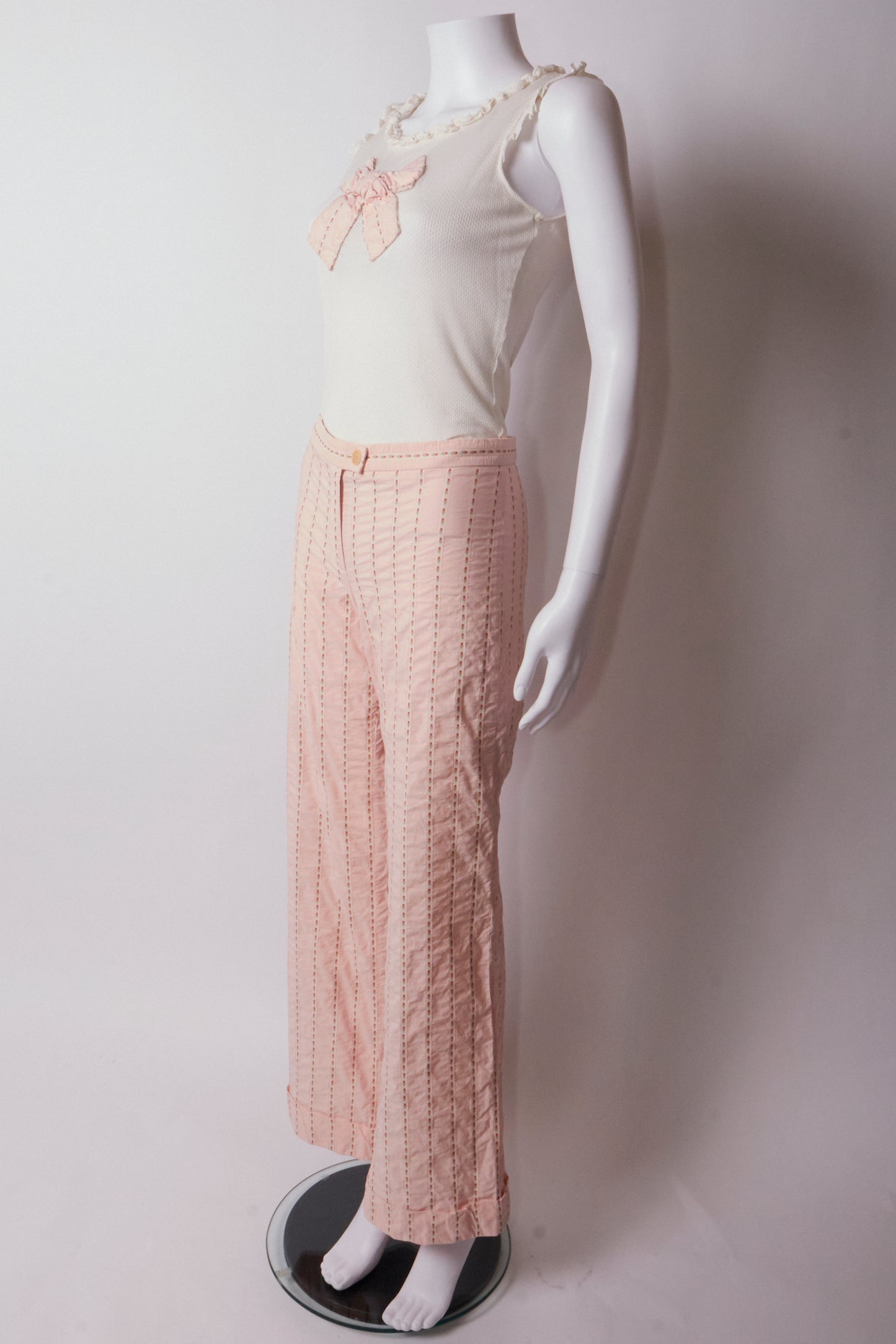 Moschino Cheap & Chic Pink Bow Top & Trousers Set